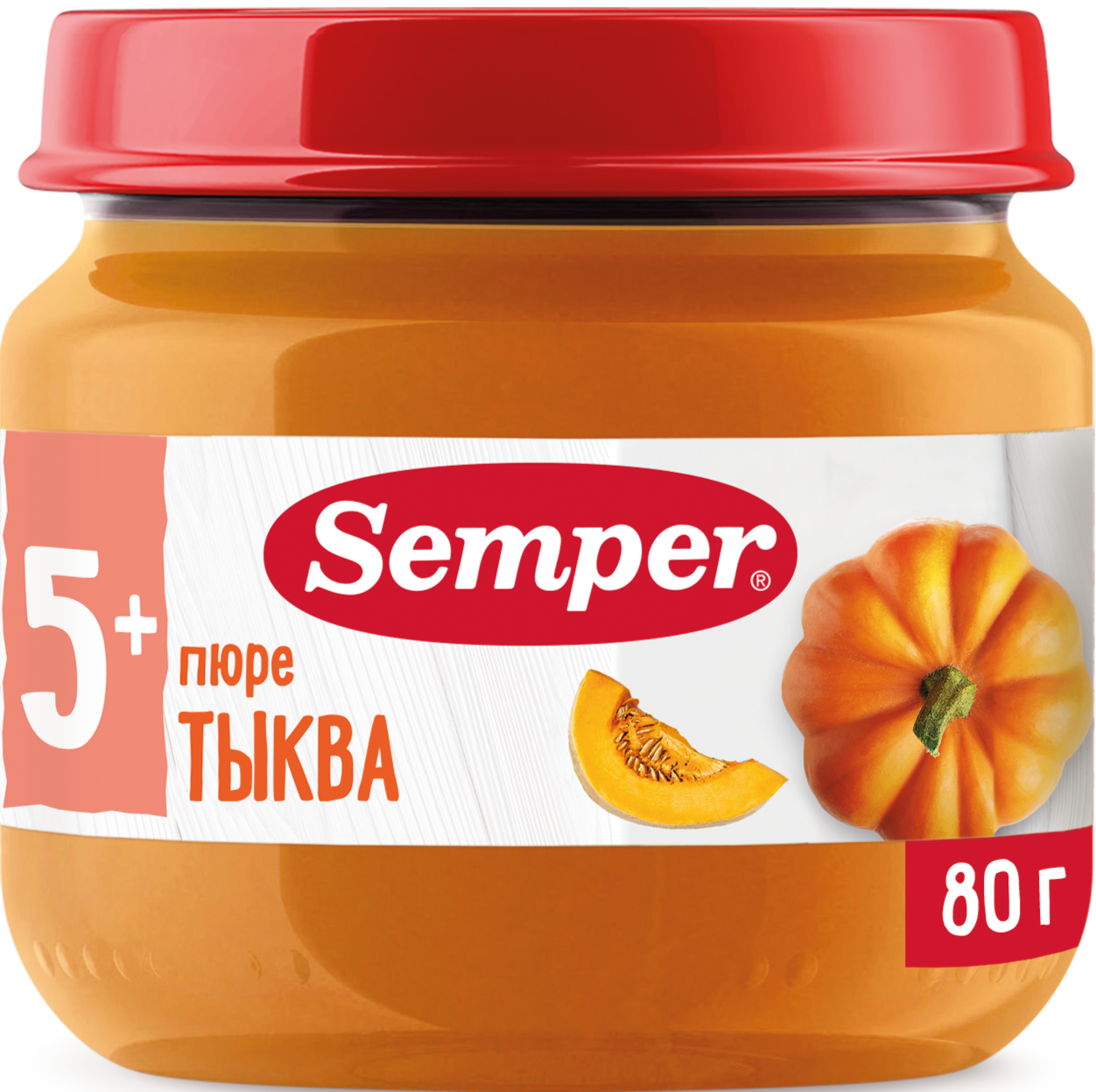 Пюре Semper Тыква с 5 мес 80 г - фото 1