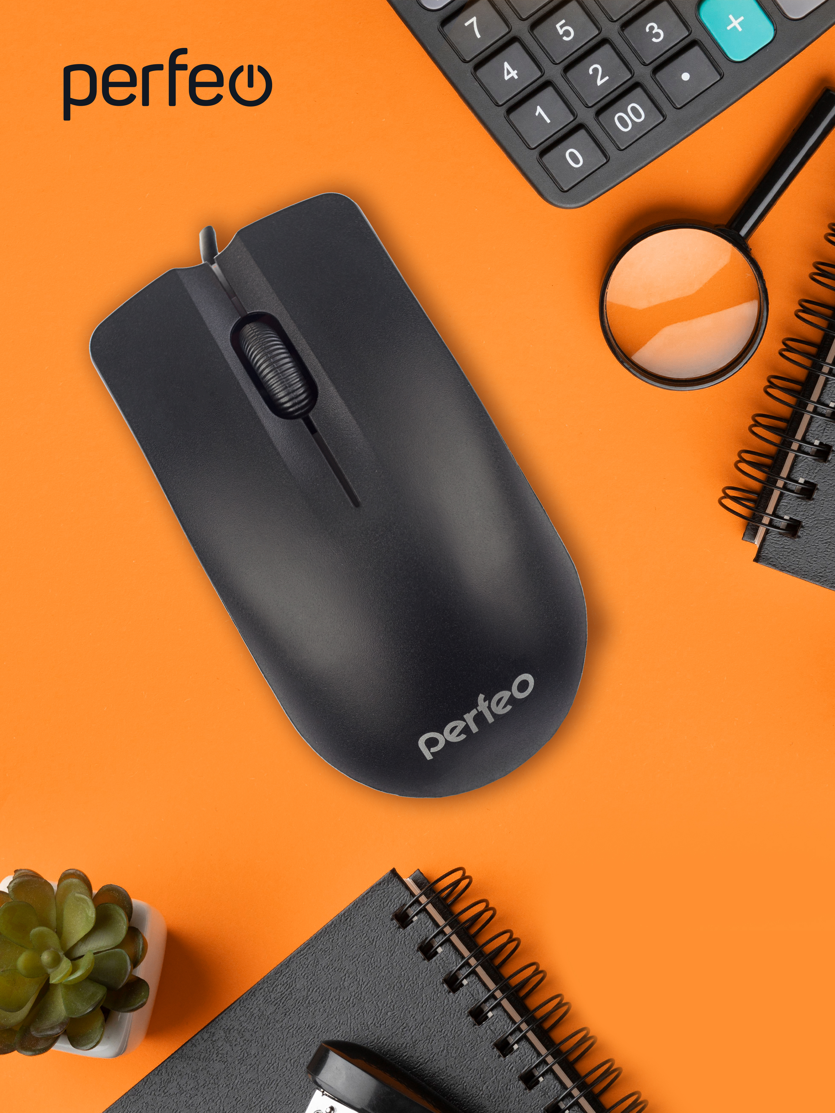 Мышь проводная Perfeo LINE оптическая 3 кнопки USB - фото 2