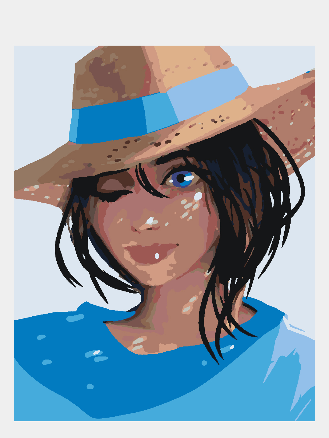 Картина по номерам Selfica Летняя шляпка - фото 1