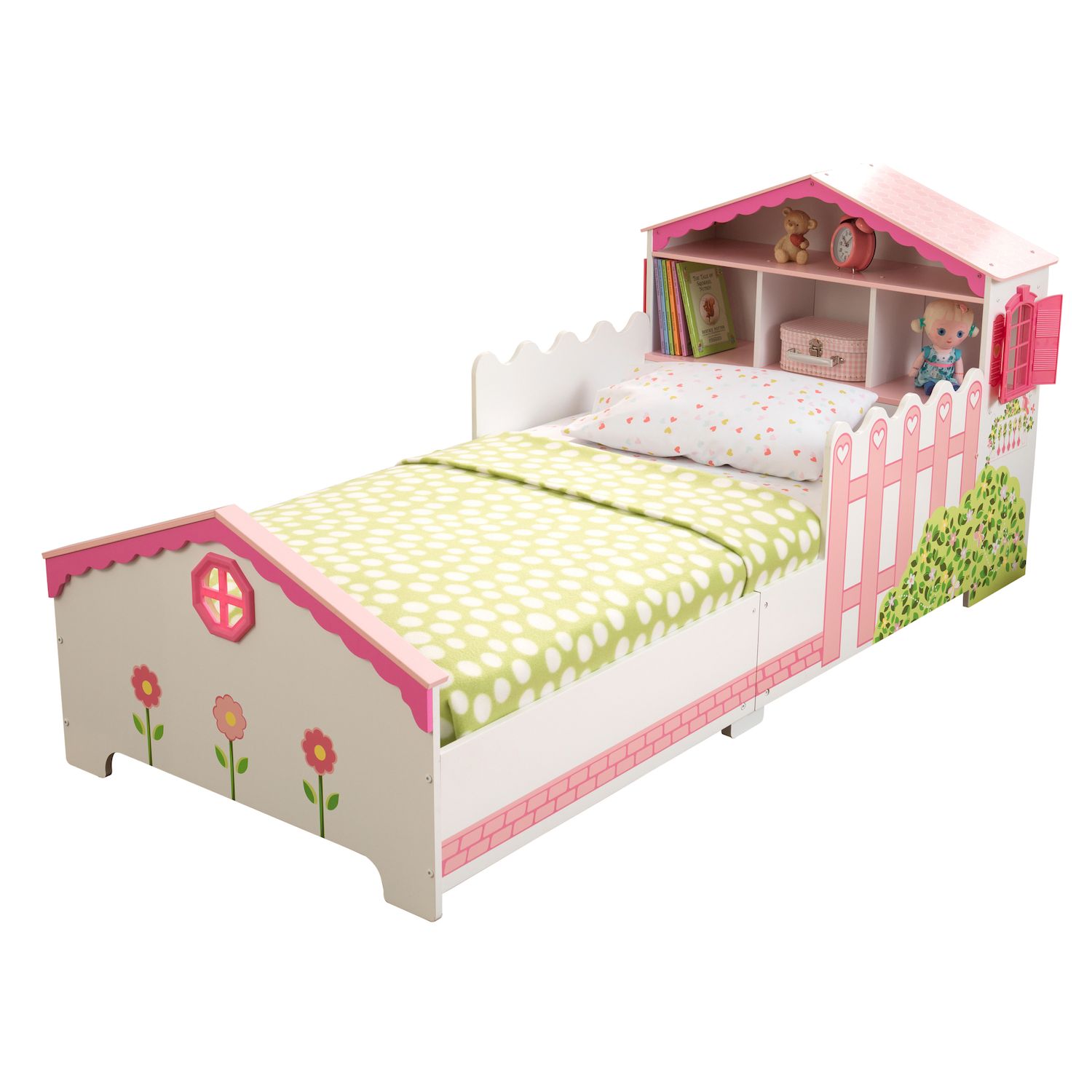 Кровать подростковая KidKraft Кукольный домик (белый, розовый) - фото 9