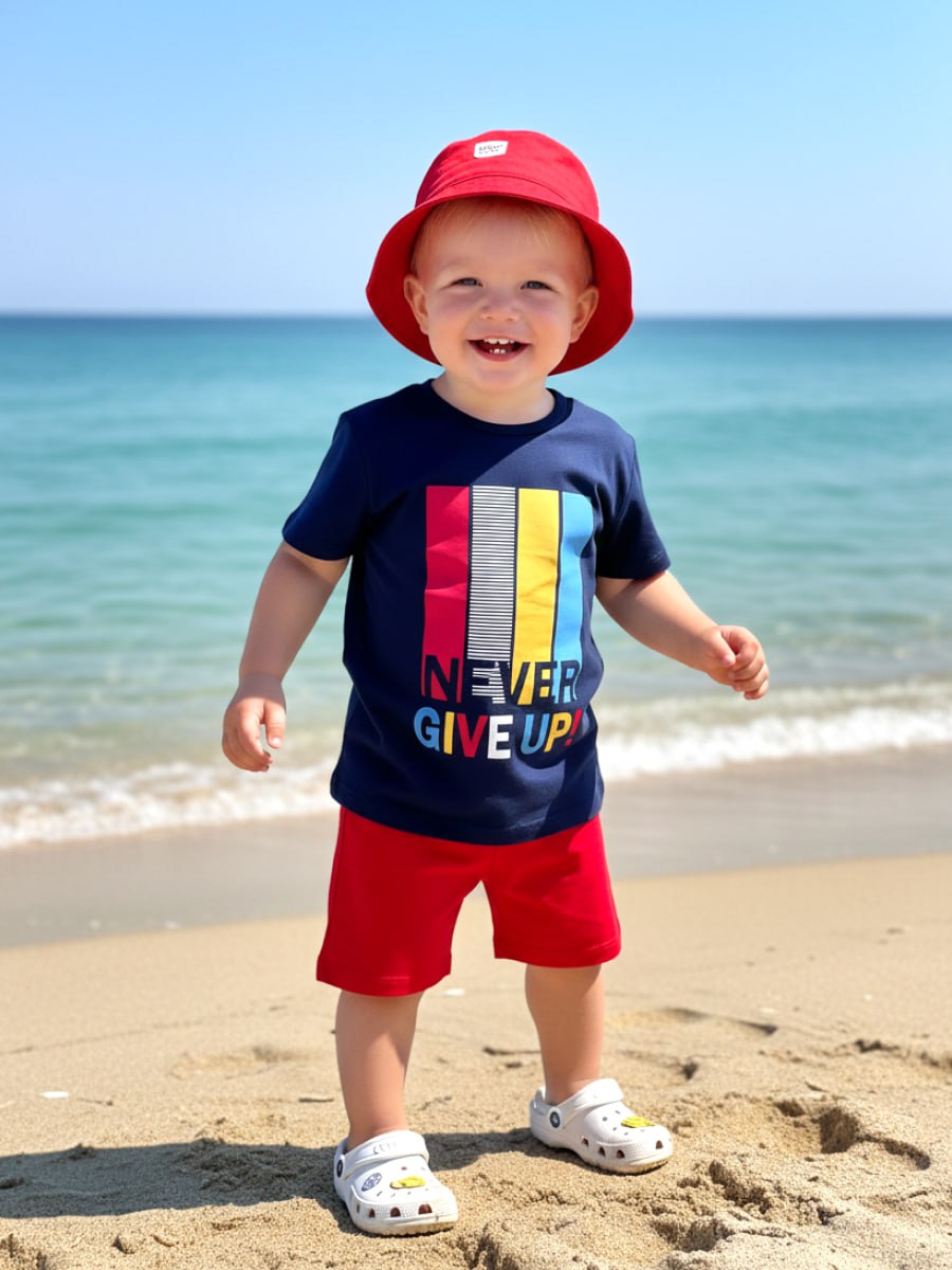 Футболка и шорты VEDDI 683/2к-21-синий/красный/Never - фото 10