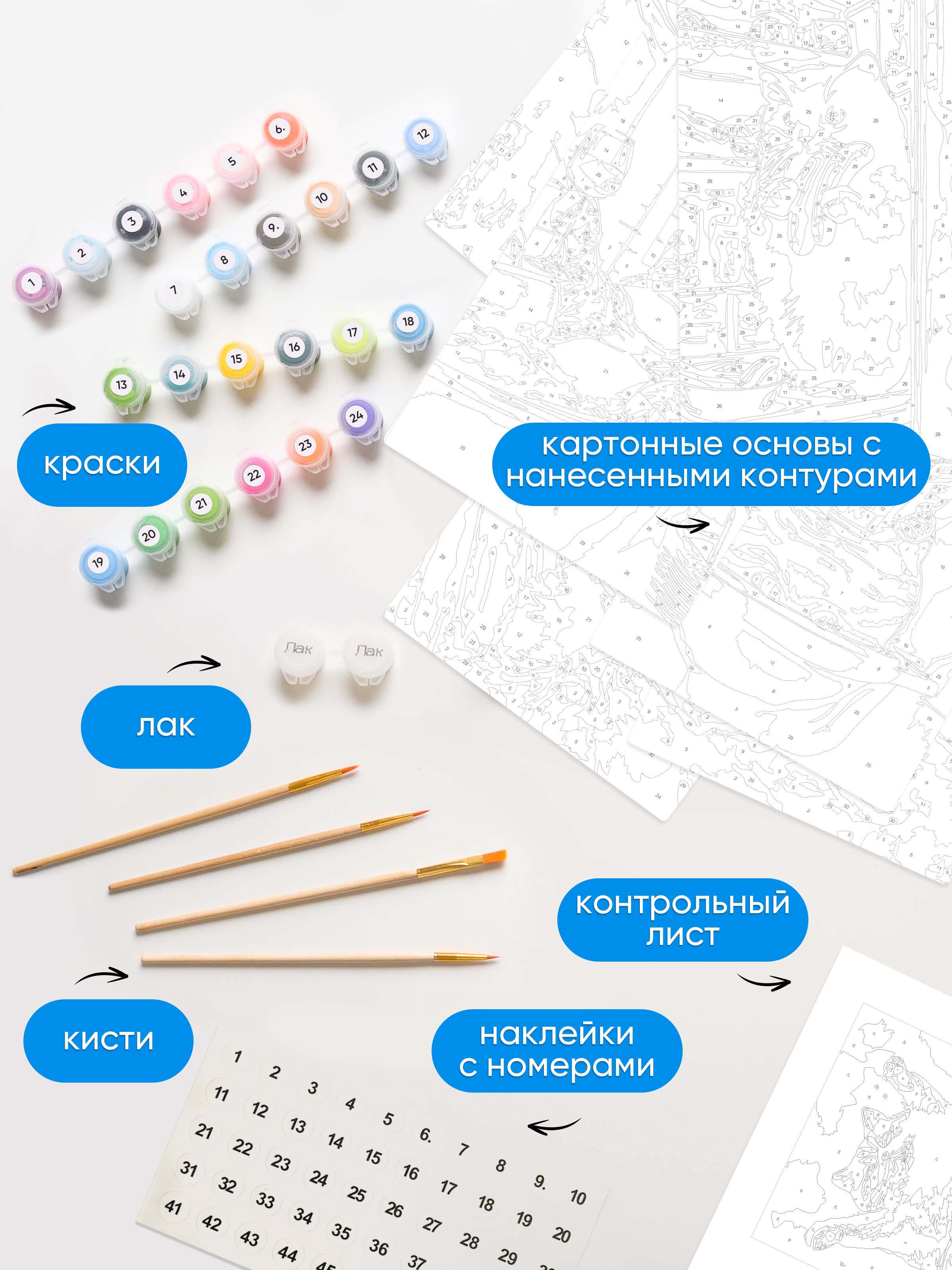 Картина по номерам АртеМания Толстые котики в ассортименте - фото 4