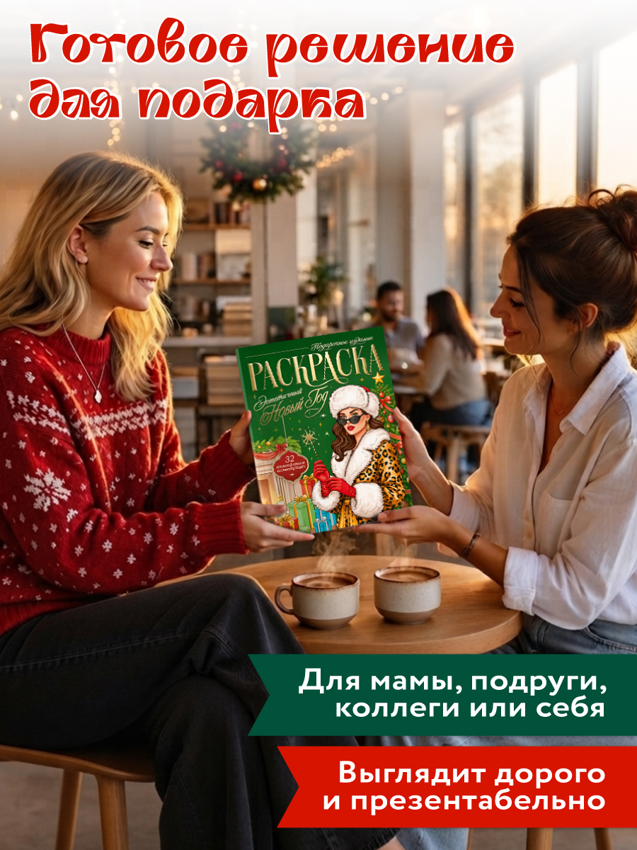 Раскраска новогодняя Проф-Пресс Эстетичный Новый Год - фото 4