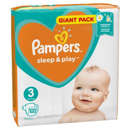 Подгузники Pampers Sleep and Play 3 (6-10 кг) 100 шт.