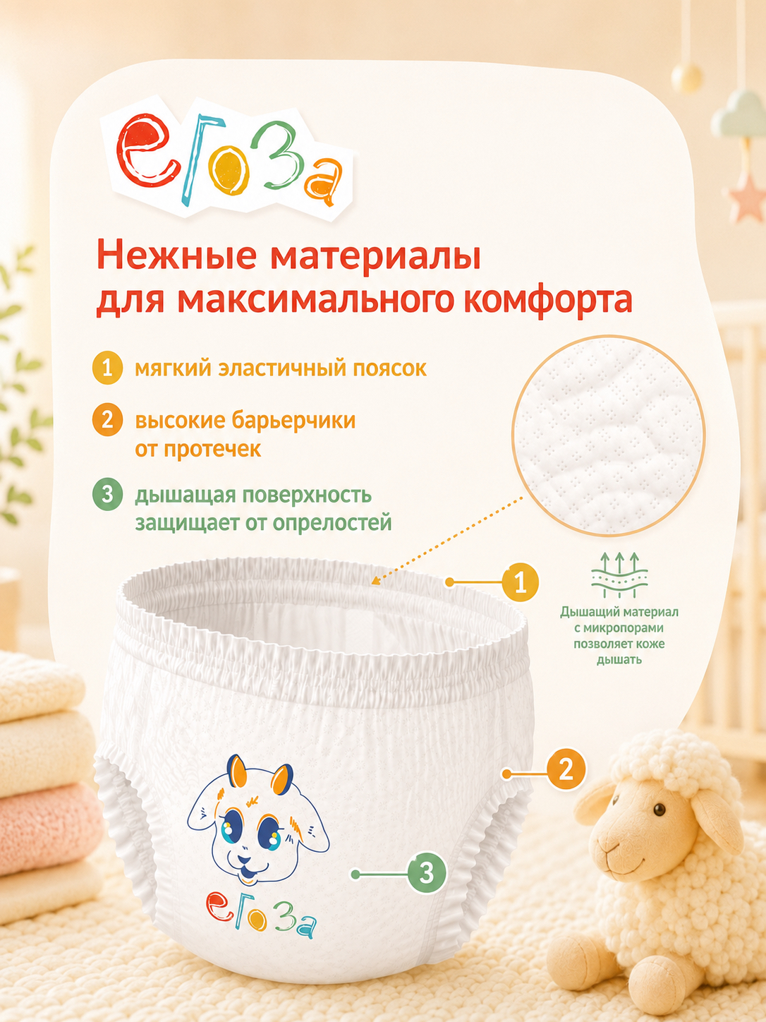 Трусики Егоза ультратонкие 4 (9-14 кг) 42 шт. - фото 5