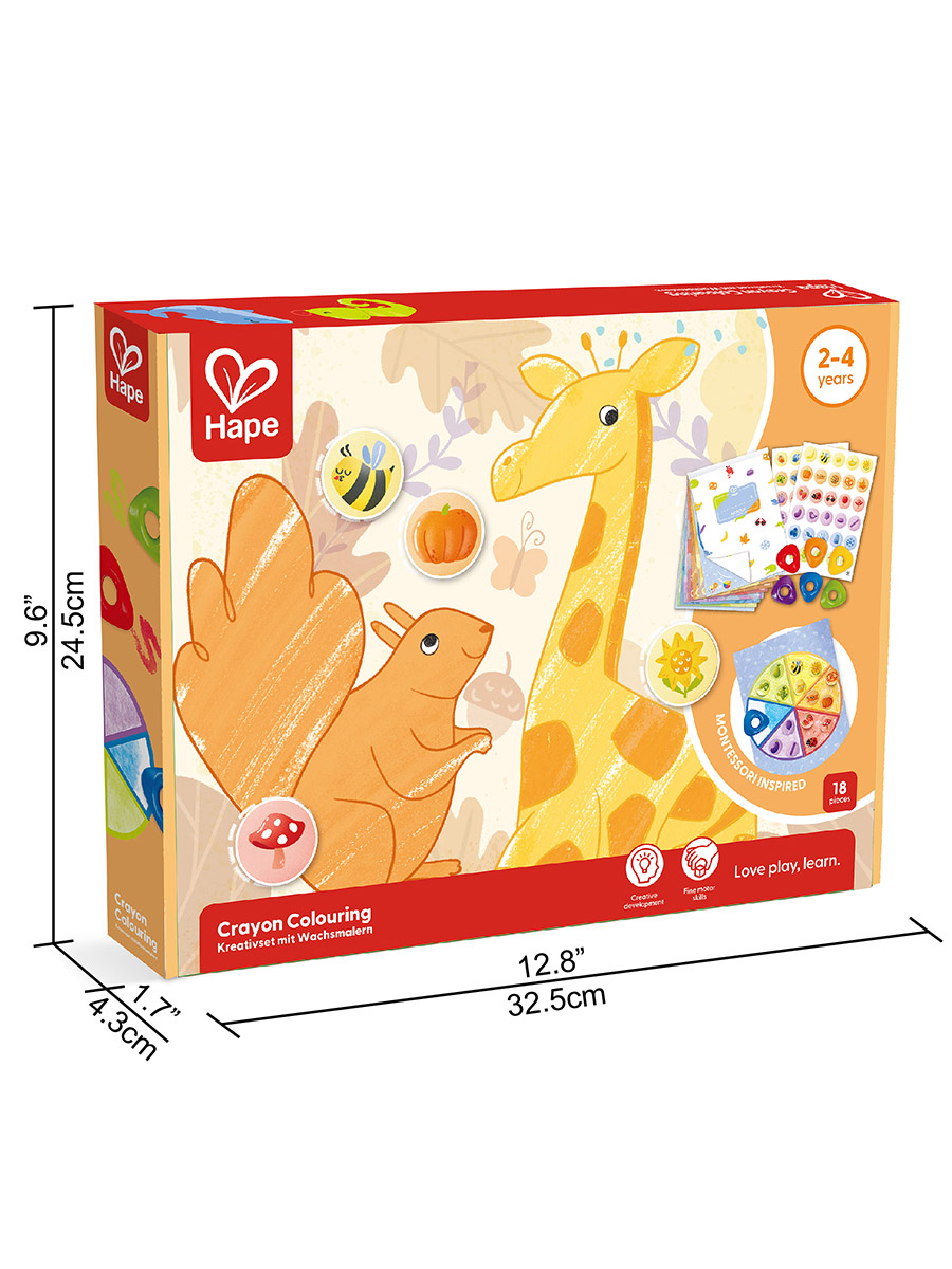 Раскраска Hape Малыш-умняша с восковыми мелками 6 цветов - фото 6