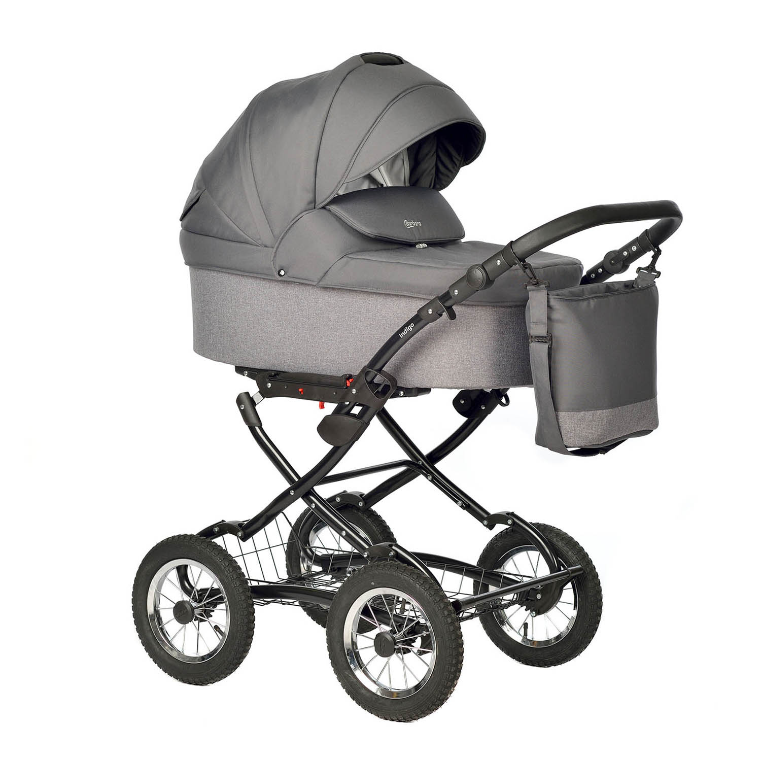 Коляска 2в1 Indigo Barbara Classic 05 серый - фото 1