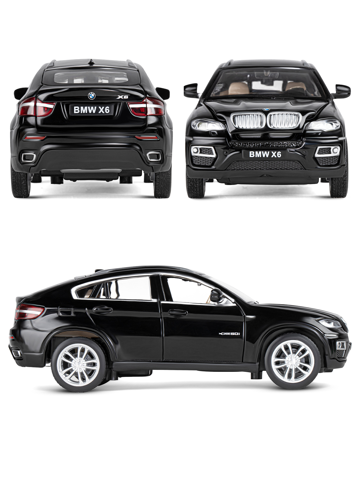 Внедорожник АВТОпанорама BMW X6 1:32 JB1251157 - фото 6