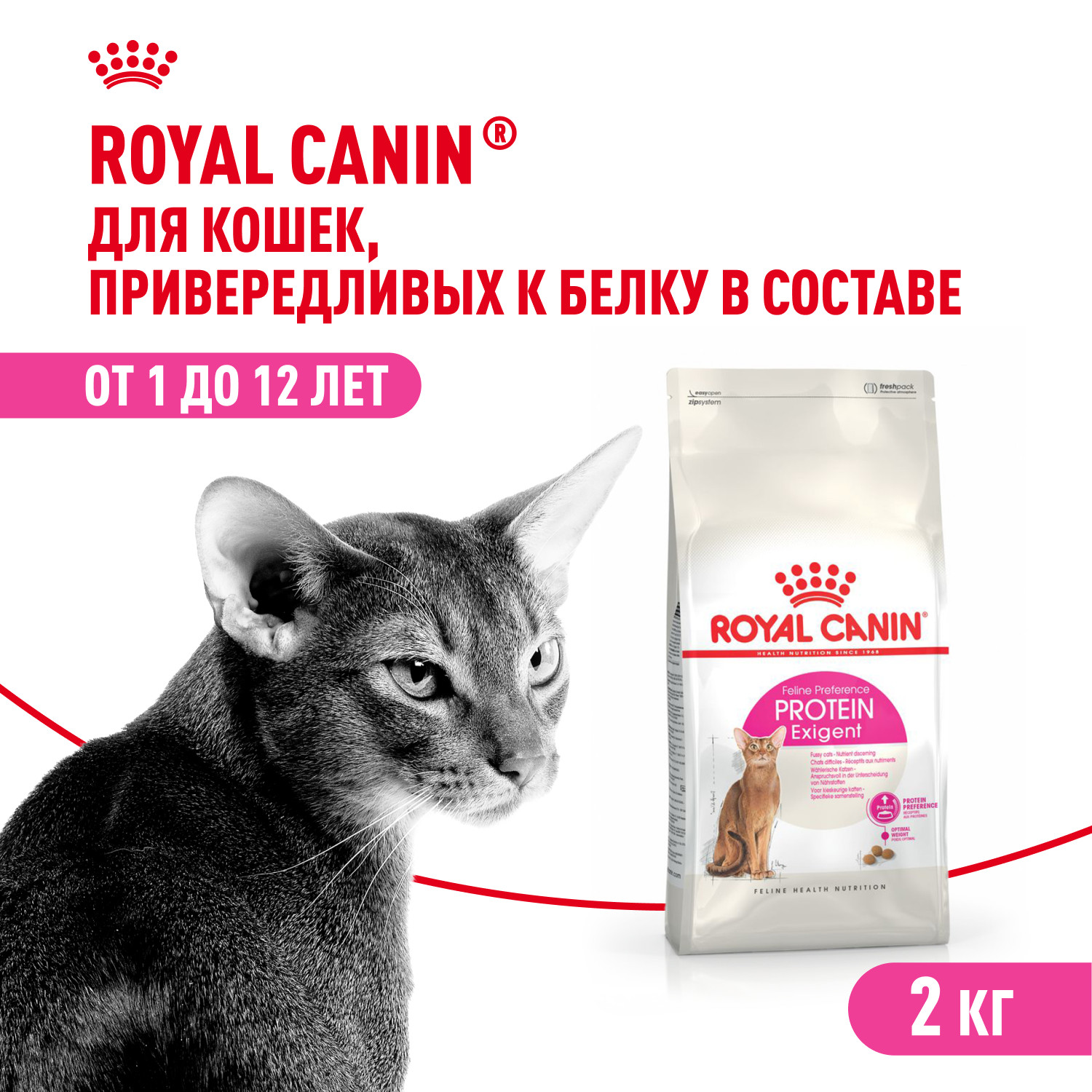 Корм сухой для кошек ROYAL CANIN Exigent Protein 2кг привередливых к составу продукта - фото 1