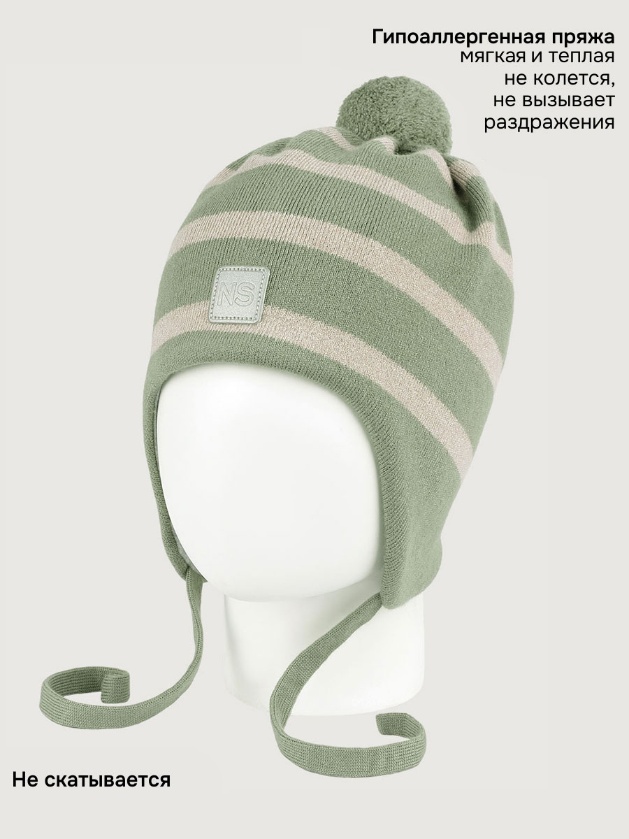Шапка NIKASTYLE 11м20726 мох/беж - фото 3