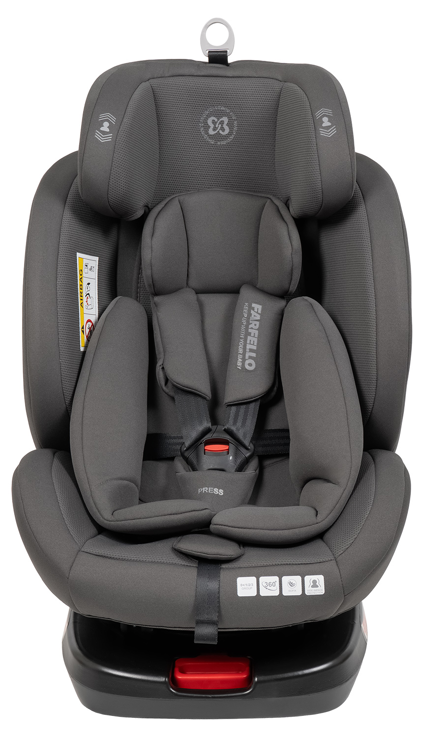 Автокресло Farfello YB102A Isofix 0+/1/2/3 (0-36 кг) серый - фото 16
