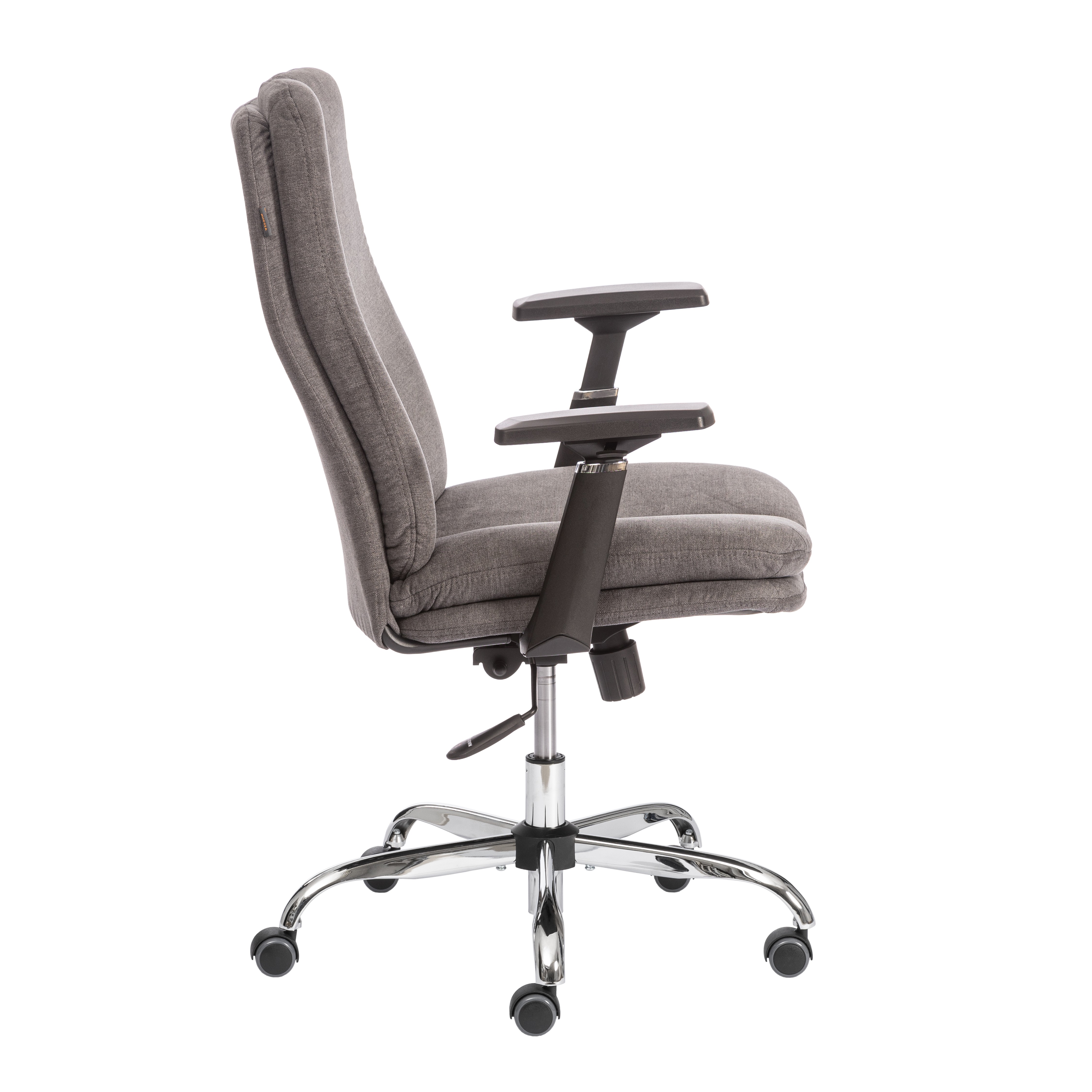 Компьютерное кресло TETCHAIR Итон-Лоу хром 3Д ткань серый - фото 4