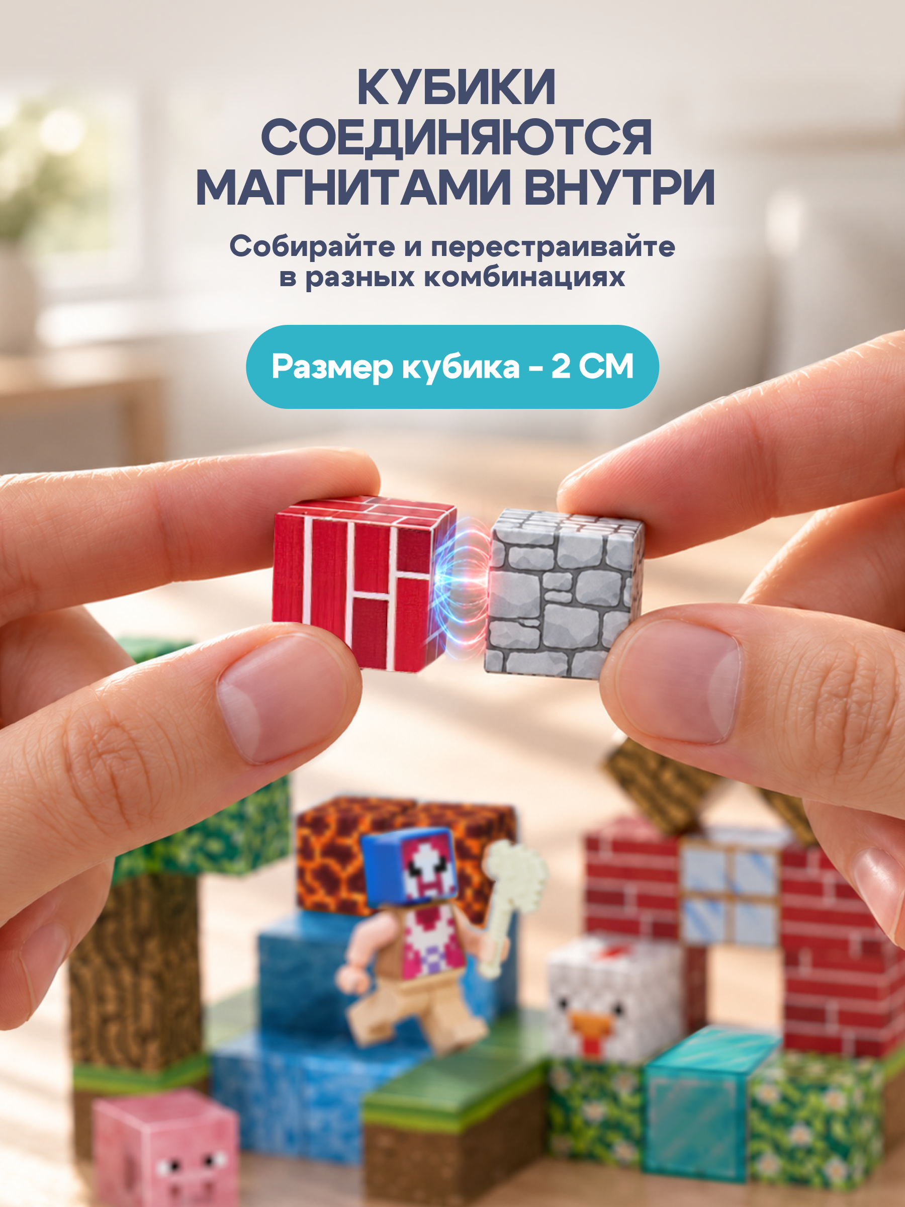Конструктор SAYFUN toys магнитный 150 дет. - фото 7