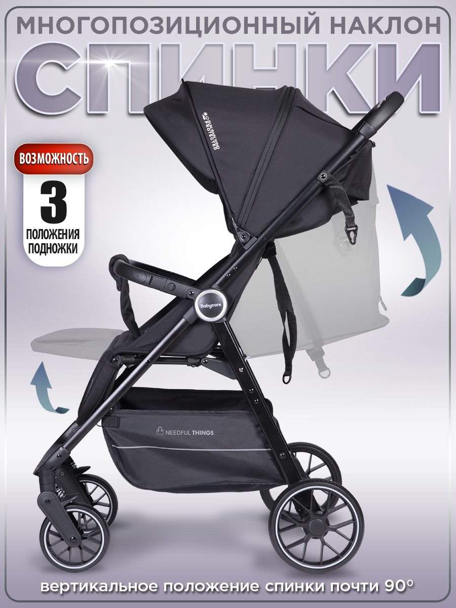 Коляска прогулочная BabyCare Mira черный черный - фото 6