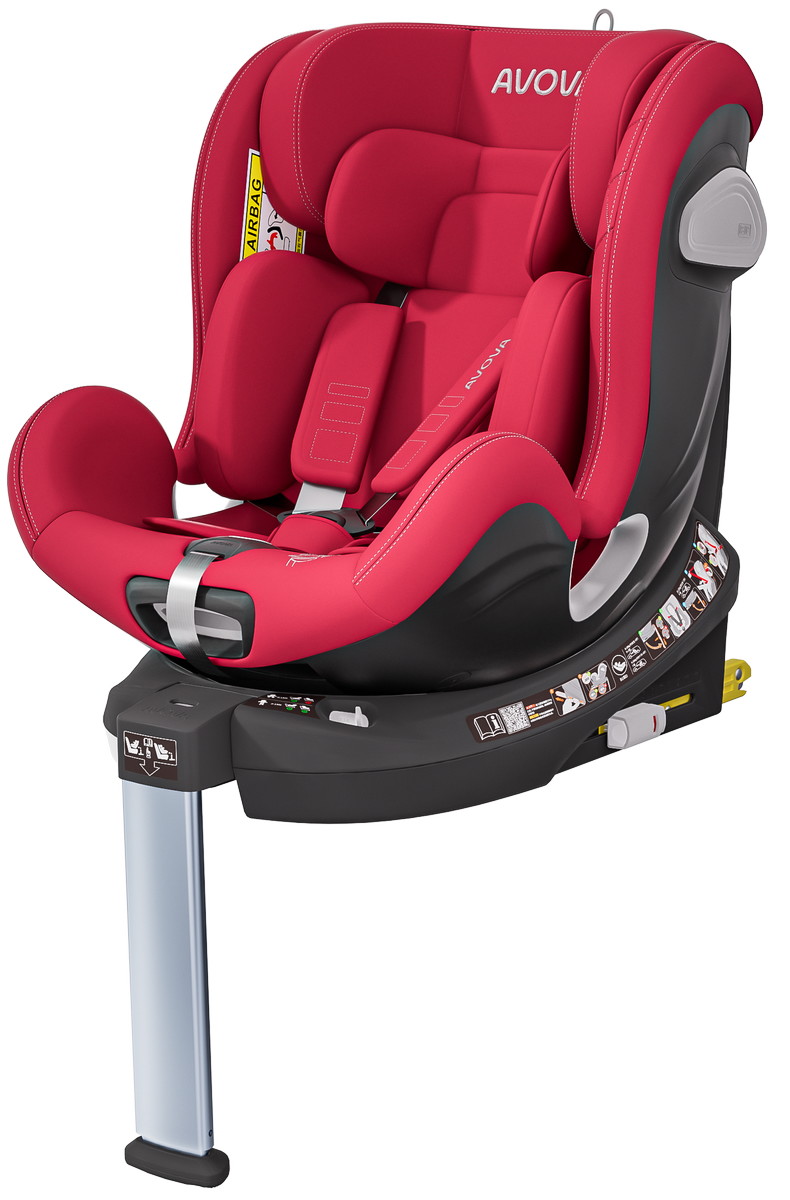 Автокресло Avova Swan Fix i-size Isofix 0+/1/2 (0-25 кг) красный - фото 1