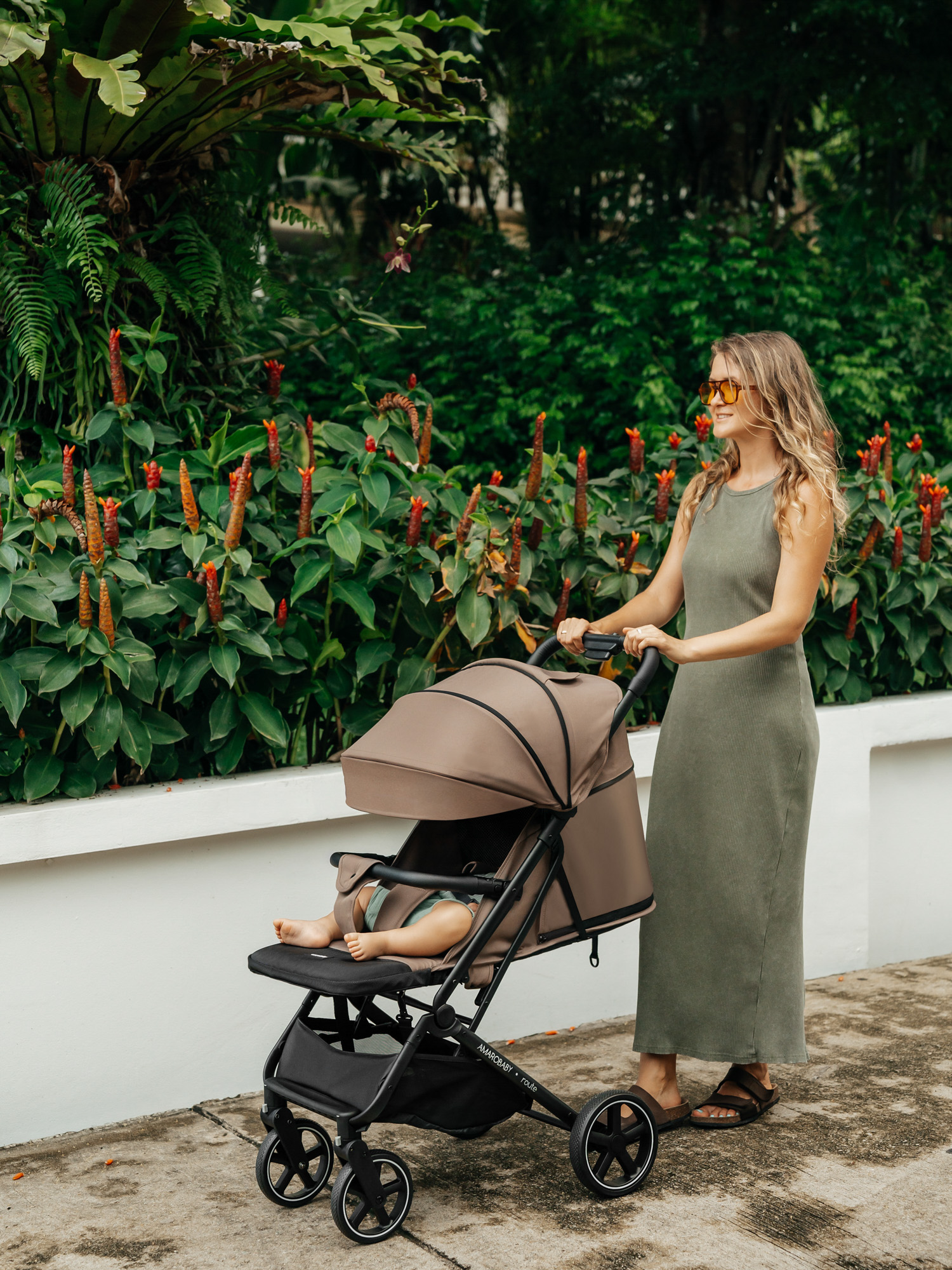 Коляска прогулочная Amarobaby Route коричневый - фото 29