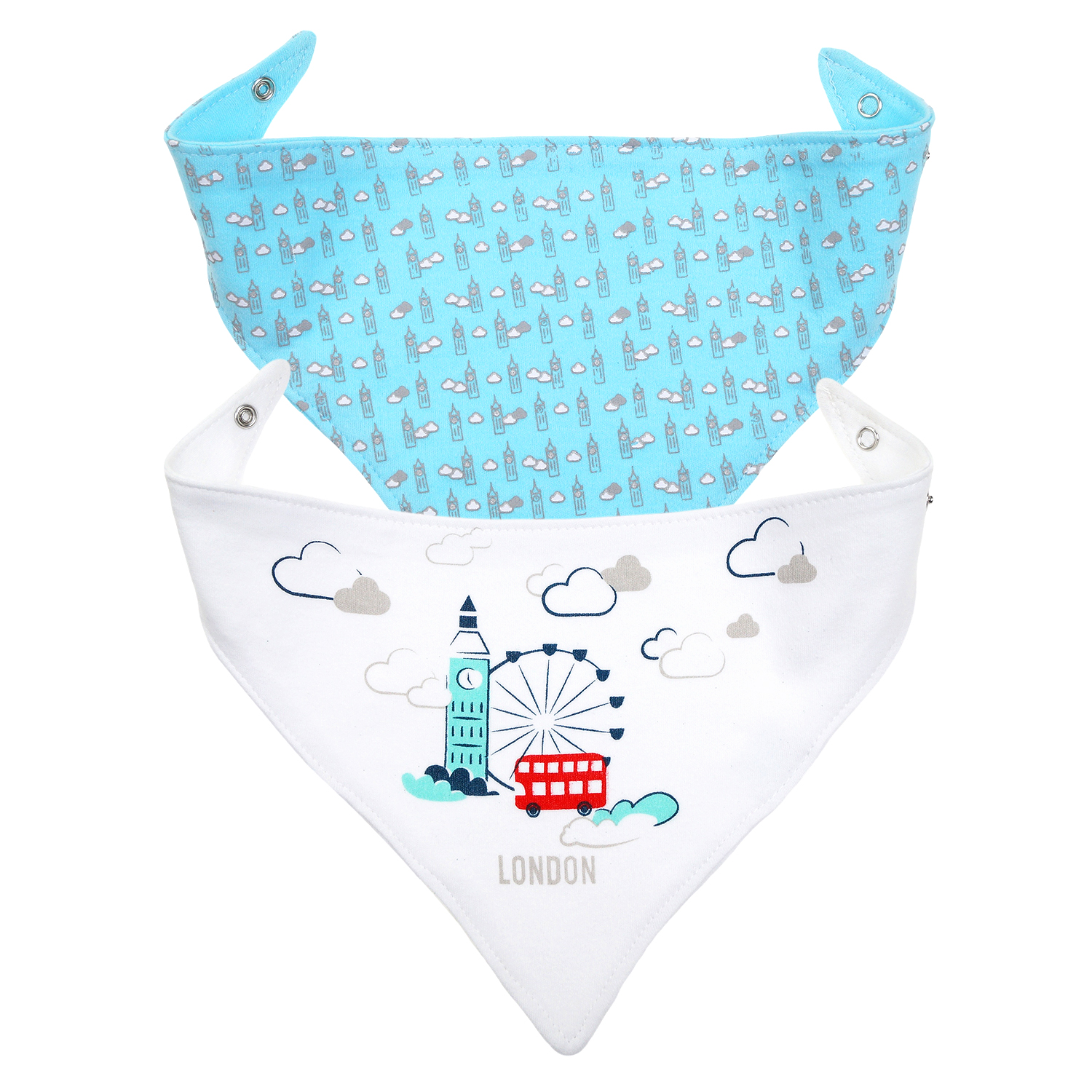 Нагрудник Babyono текстиль 2 шт. в ассортименте - фото 1