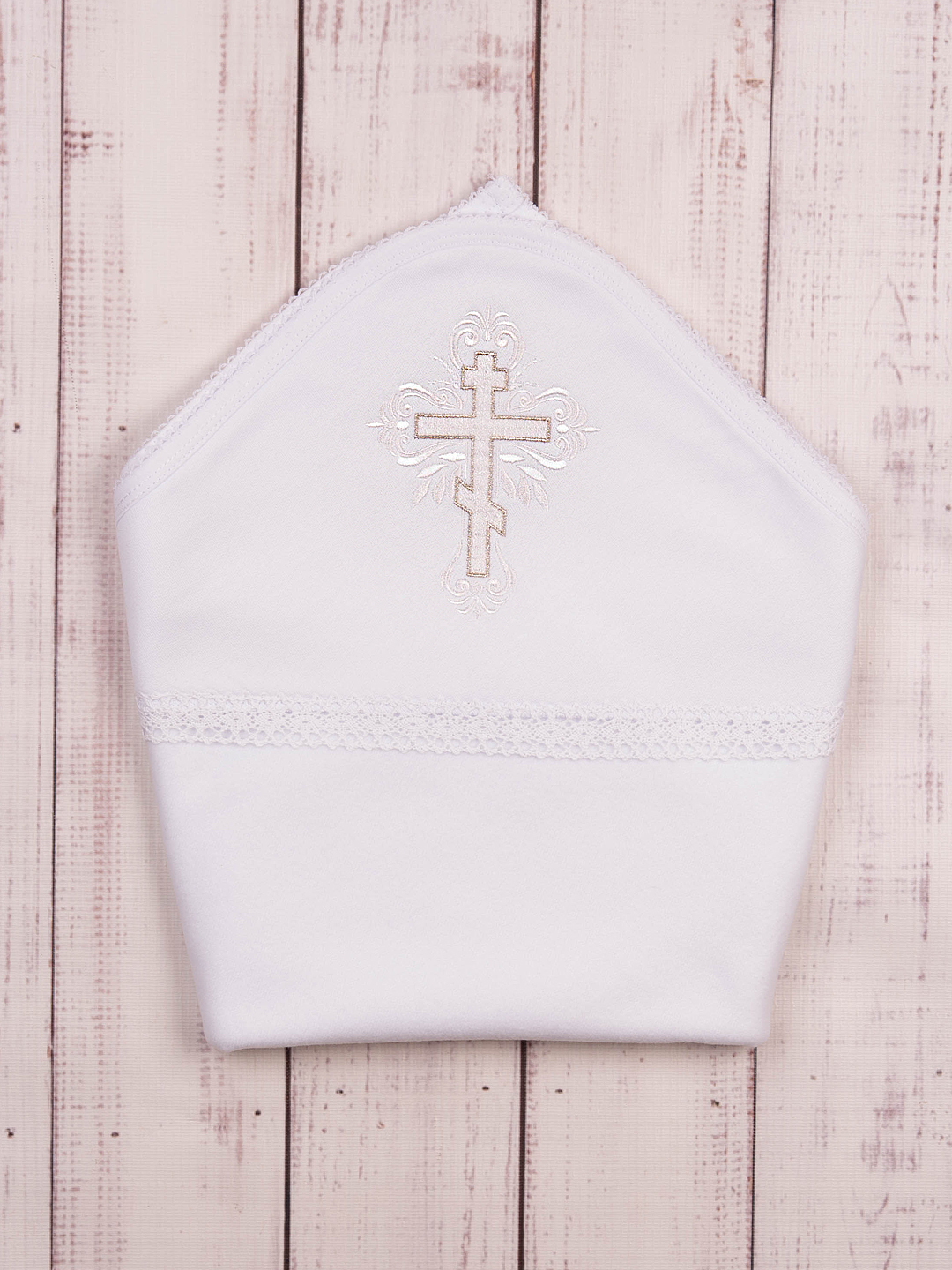 Пелёнка Совенок Дона крестильная трикотаж 80х80 см - фото 3