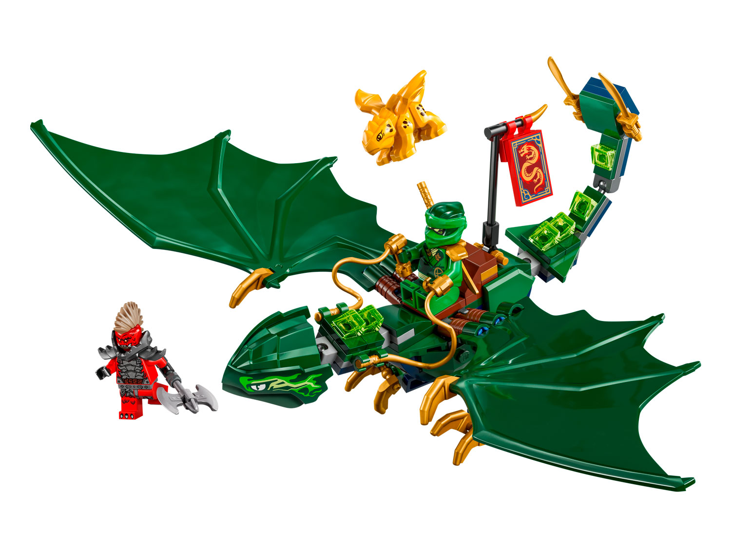 Конструктор LEGO NINJAGO Зеленый лесной дракон 128 дет. - фото 4