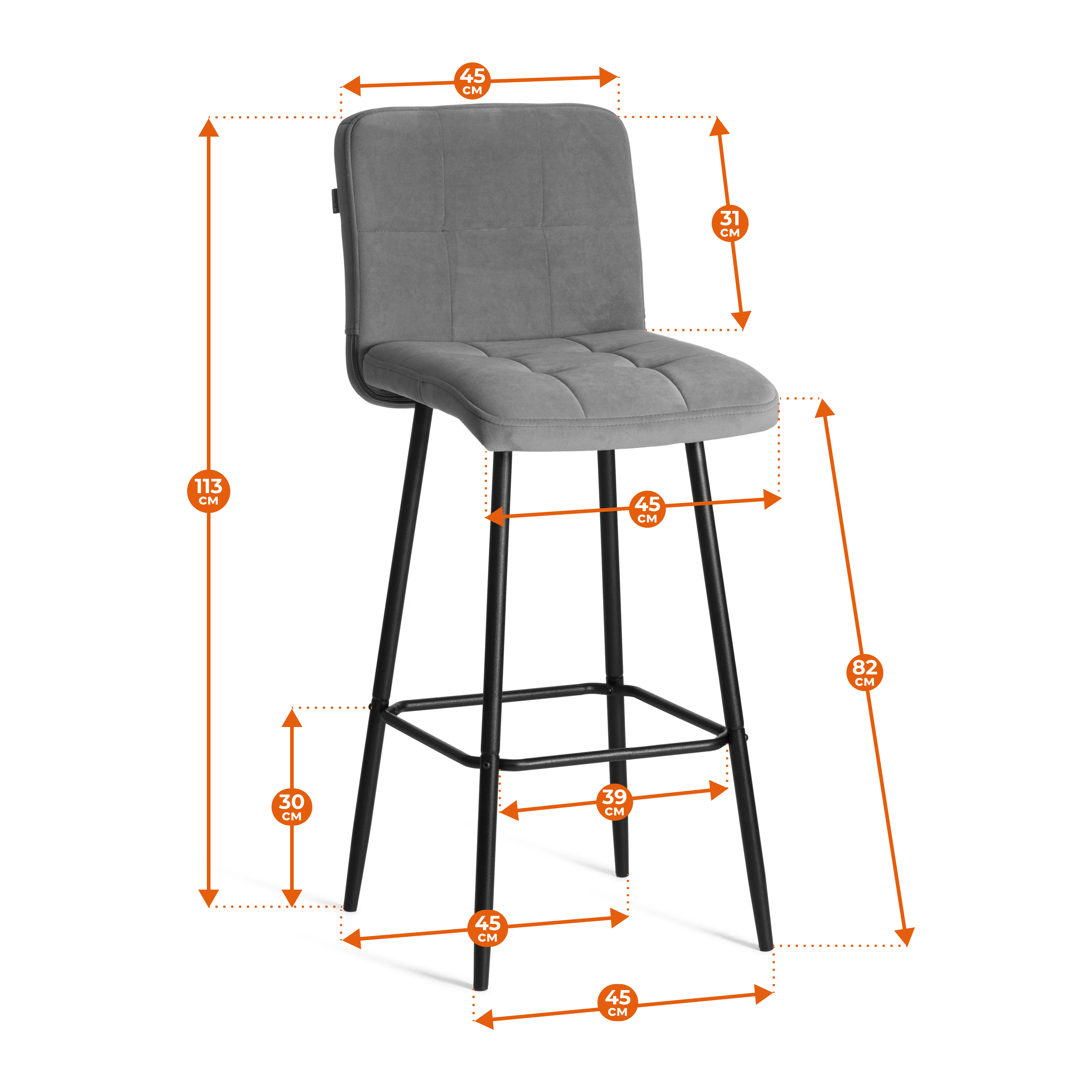 Стул TETCHAIR Medeo велюр бежевый - фото 16