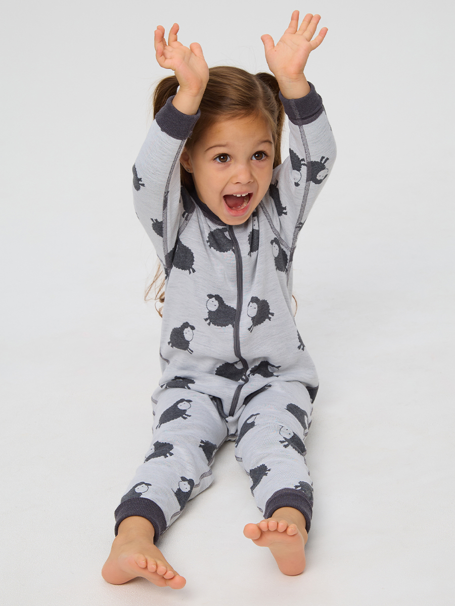 Термокомбинезон Dr. Wool DWWK16/овечкисерыймолочный - фото 11