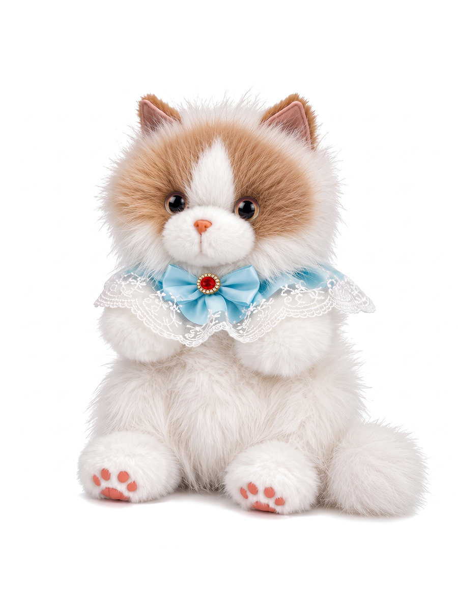 Мягкая игрушка Maxitoys Кошечка бело-коричневая 40 см - фото 2
