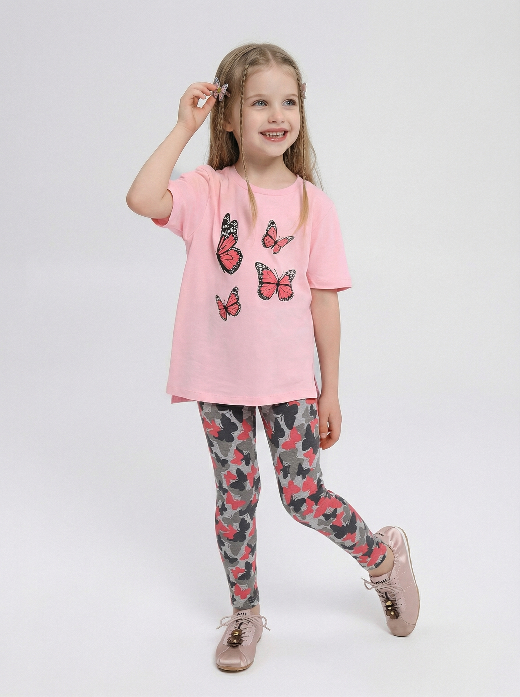 Изображение товара Комплект для девочки YOULALA 128 футболка и легинсы яркий рисунок Изображение товара Комплект для девочки YOULALA 128 футболка и легинсы яркий рисунок