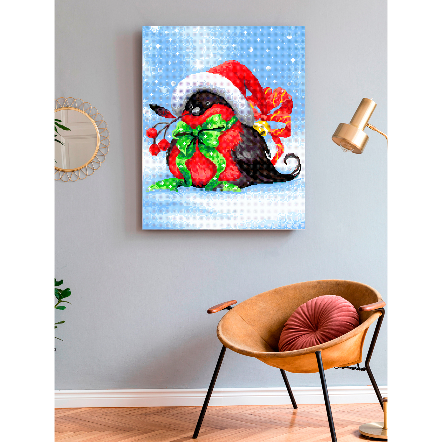 Алмазная мозаика Art on Canvas Снегирь в ассортименте - фото 3