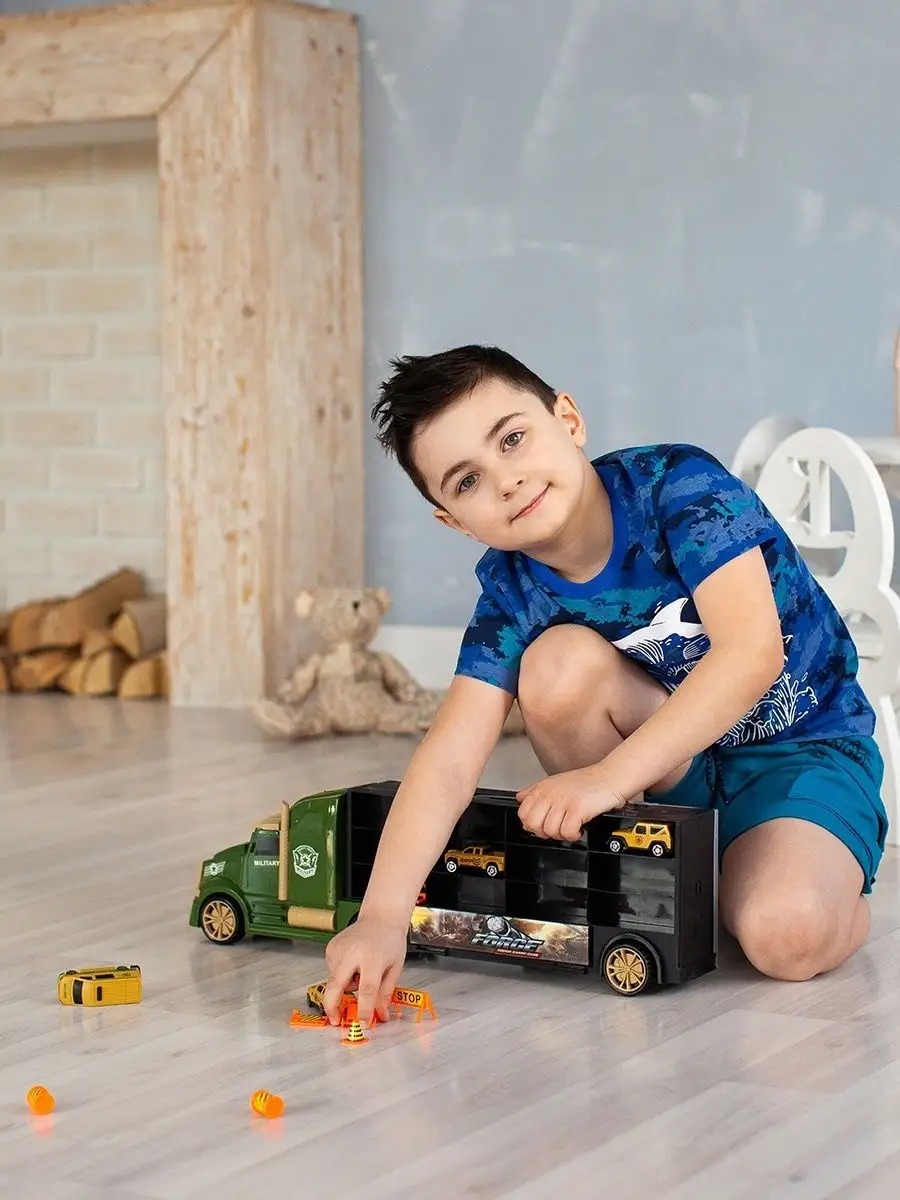 Автовоз Givito Милитари с тоннелем G205-017 - фото 2