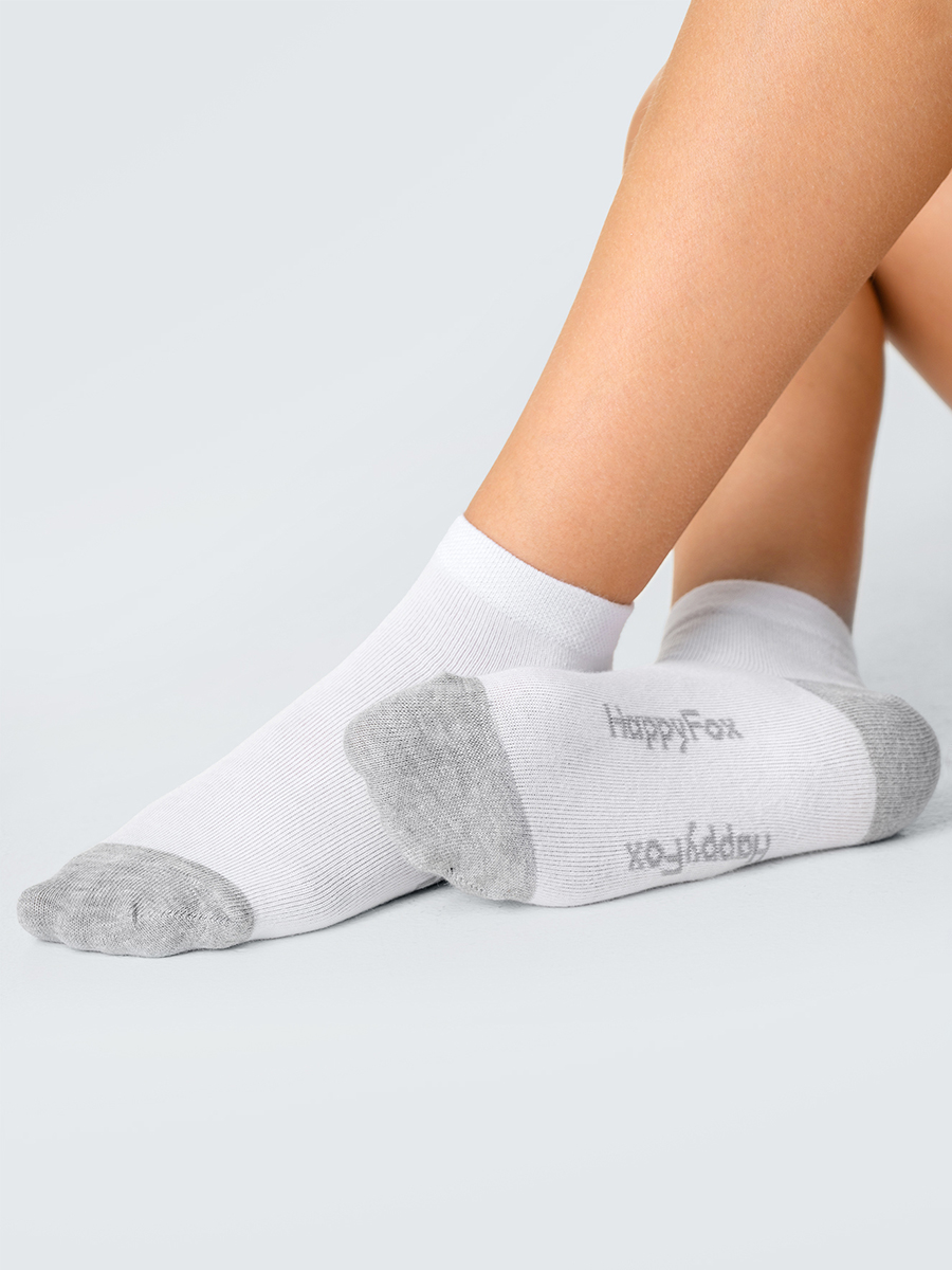 Носки 12 пар HappyFox HFET2001NBсв.серыймеланж.12 - фото 1