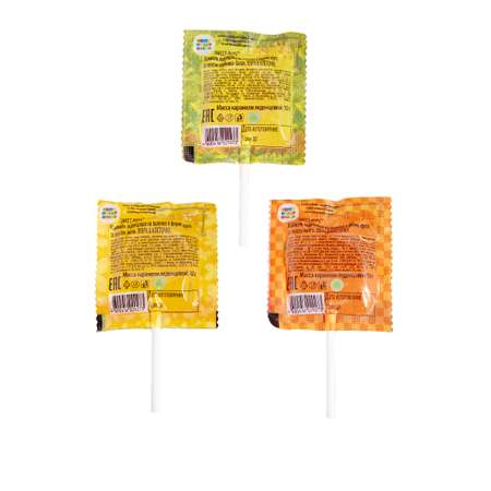 Леденцы на палочке Сладкая сказка Sweet Pops зебра в клеточку 10г х 30шт.