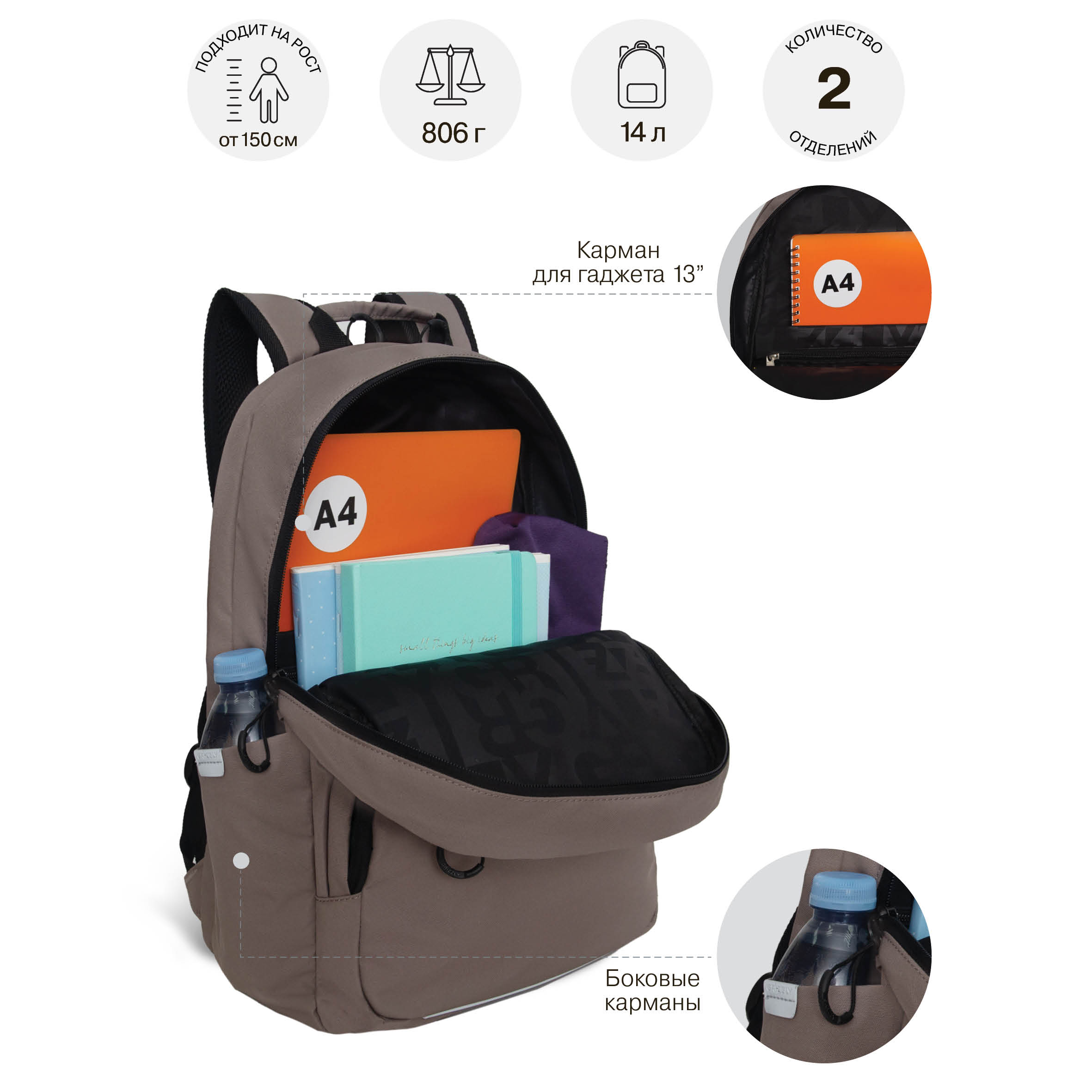 Рюкзак Grizzly для мальчика - фото 8