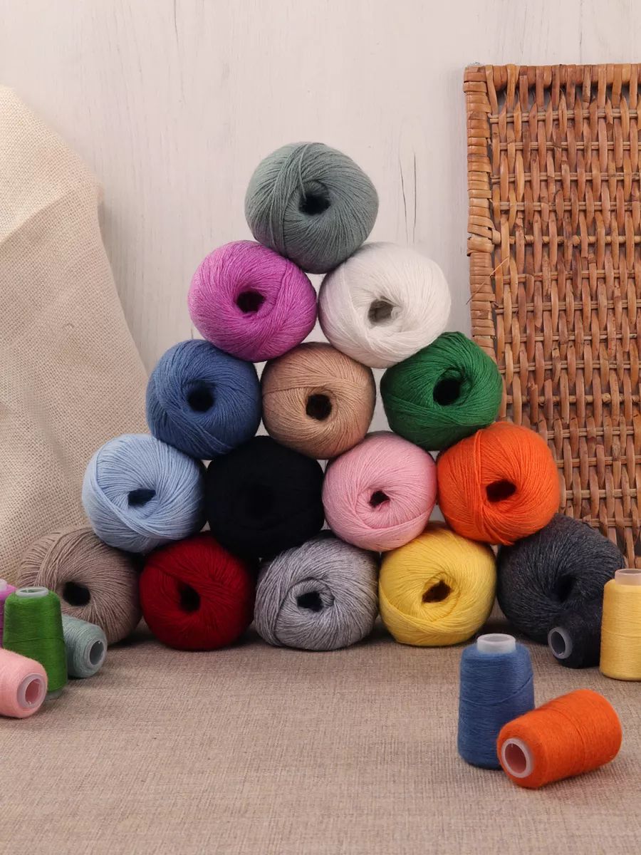 Пряжа Astra Premium Кашемировая Cashmere полушерстяная 50 г 310 м 001 белый 1 моток - фото 14