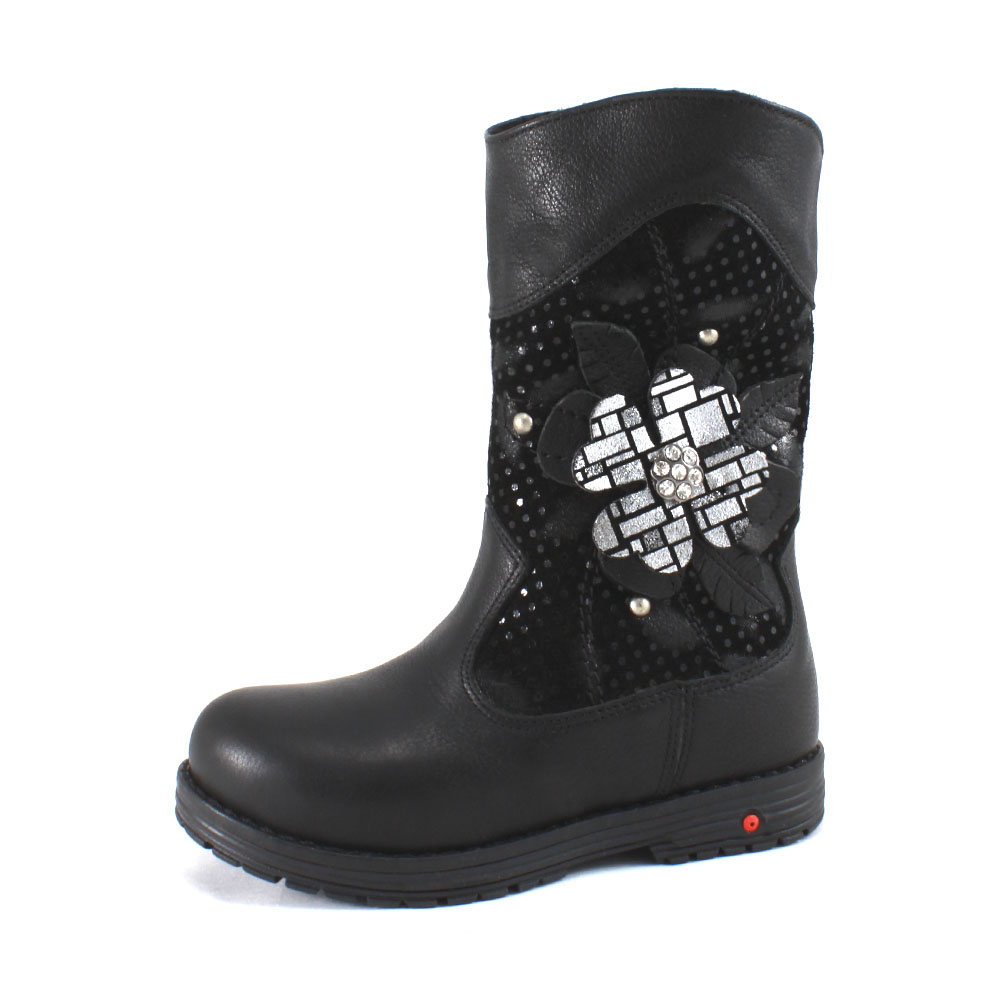 Сапоги Europen 203-39-44-СВ EUROPEN Сапоги для девочки,черный кожа - фото 1