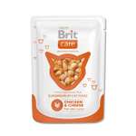 Корм влажный для кошек Brit Care 80г с курицей и сыром пауч