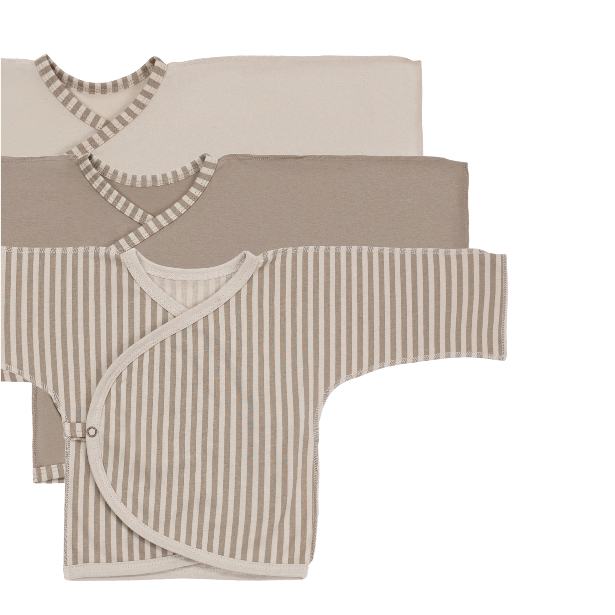 Распашонка 3 шт Фабрика Бамбук MU011014KNR/117MU/Шоколад_полоски - фото 2