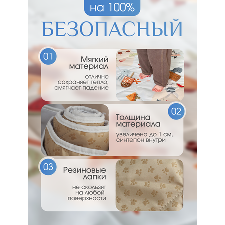 Детский коврик Лунатоп Развивающий для малышей