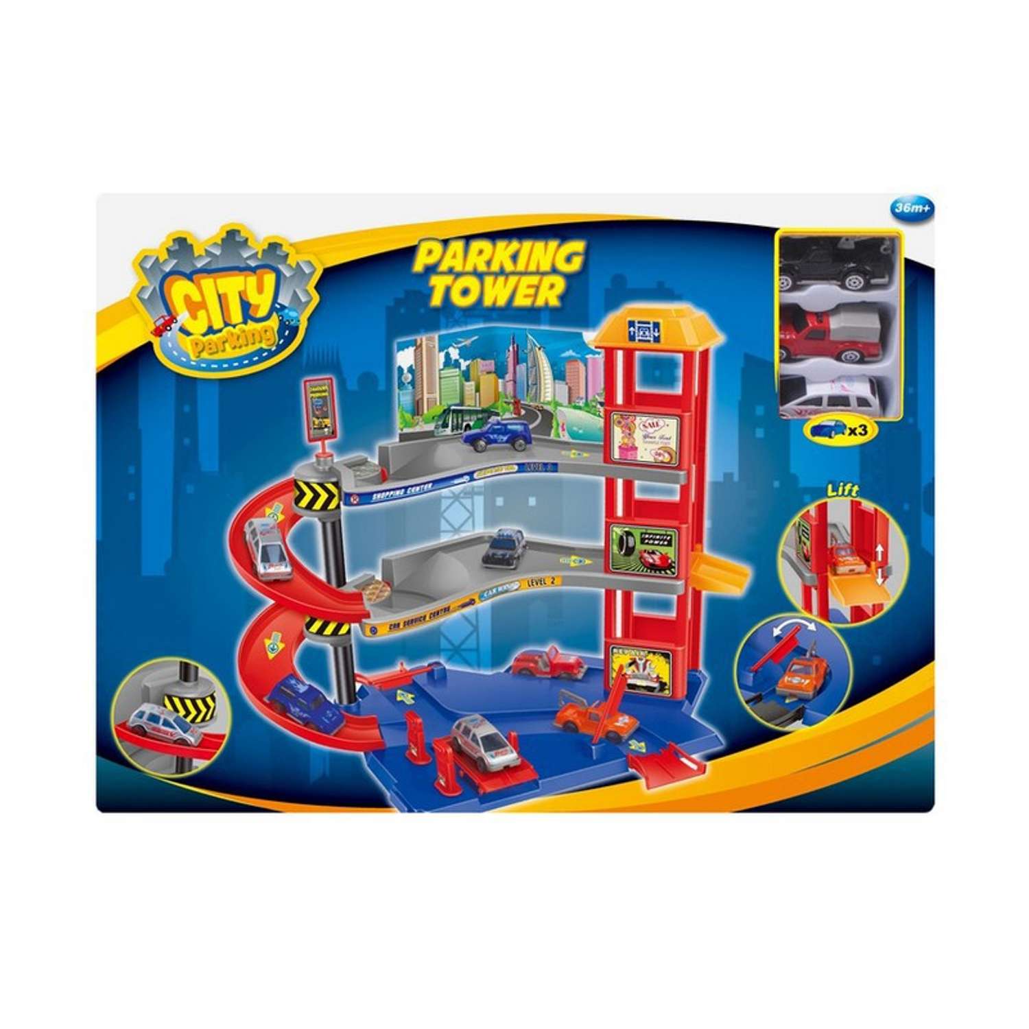 Парковка Dave Toy Парковочная башня с лифтом 32029 - фото 1