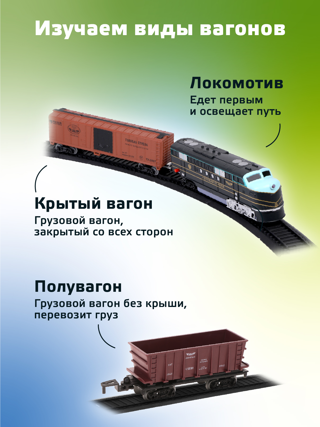 Набор железнодорожный Голубая Стрела 87123 - фото 3