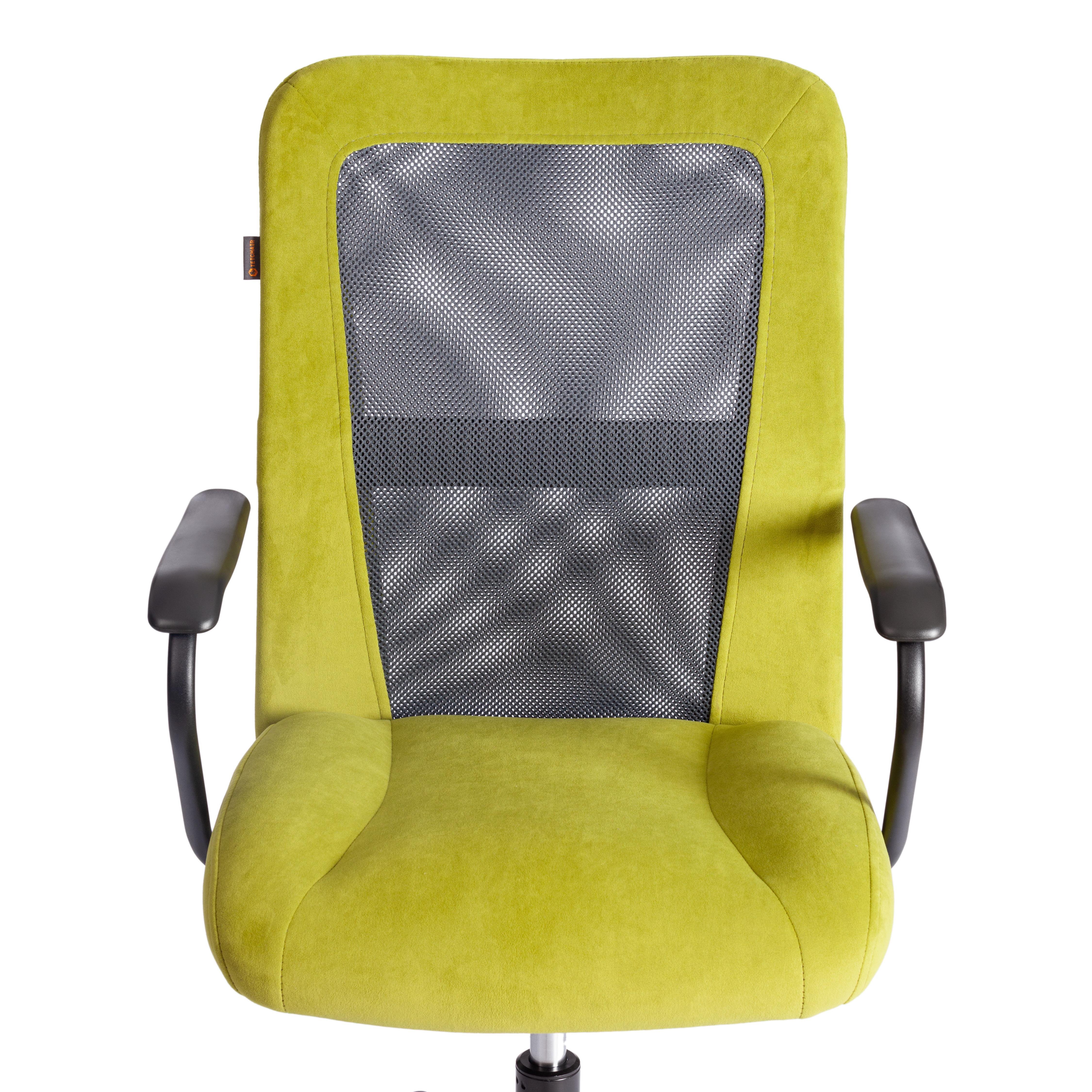 Компьютерное кресло TETCHAIR Стафф флок ткань олива серый - фото 7