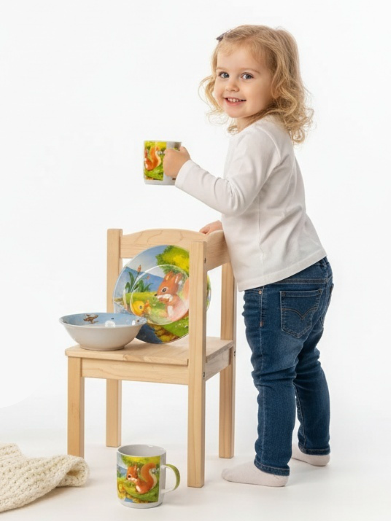 Набор детской посуды Daniks C489 Белочка и утка - фото 3