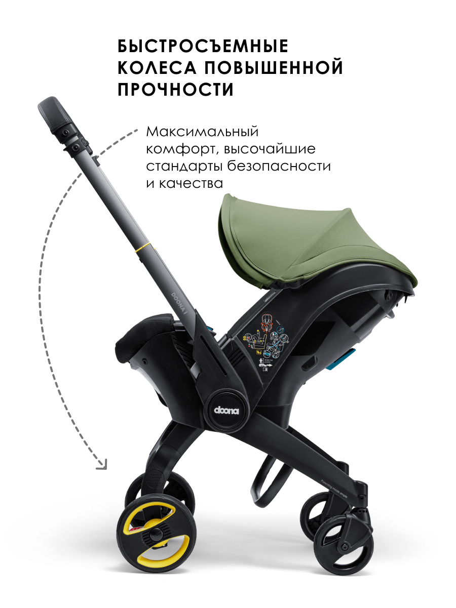 Автокресло Doona i, цвет: Desert Green Isofix 0 (0 -13 кг) - фото 5