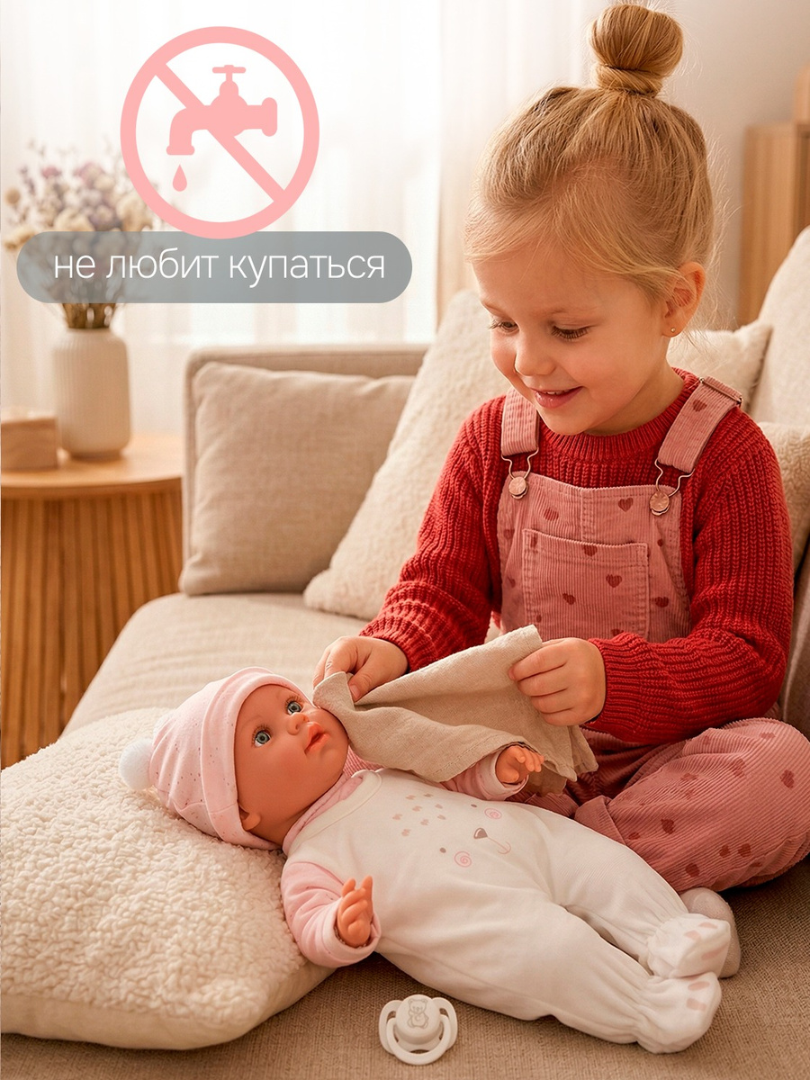 Кукла пупс Arias виниловая девочка реборн высота 42 см Т27127 - фото 8