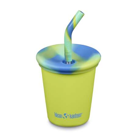 Стакан Klean Kanteen детский одностенный Kid Cup Straw Lid 10oz Juicy Pear с трубочкой 296 мл