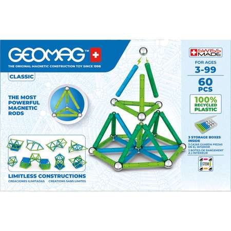 Конструктор Geomag магнитный 60 дет.