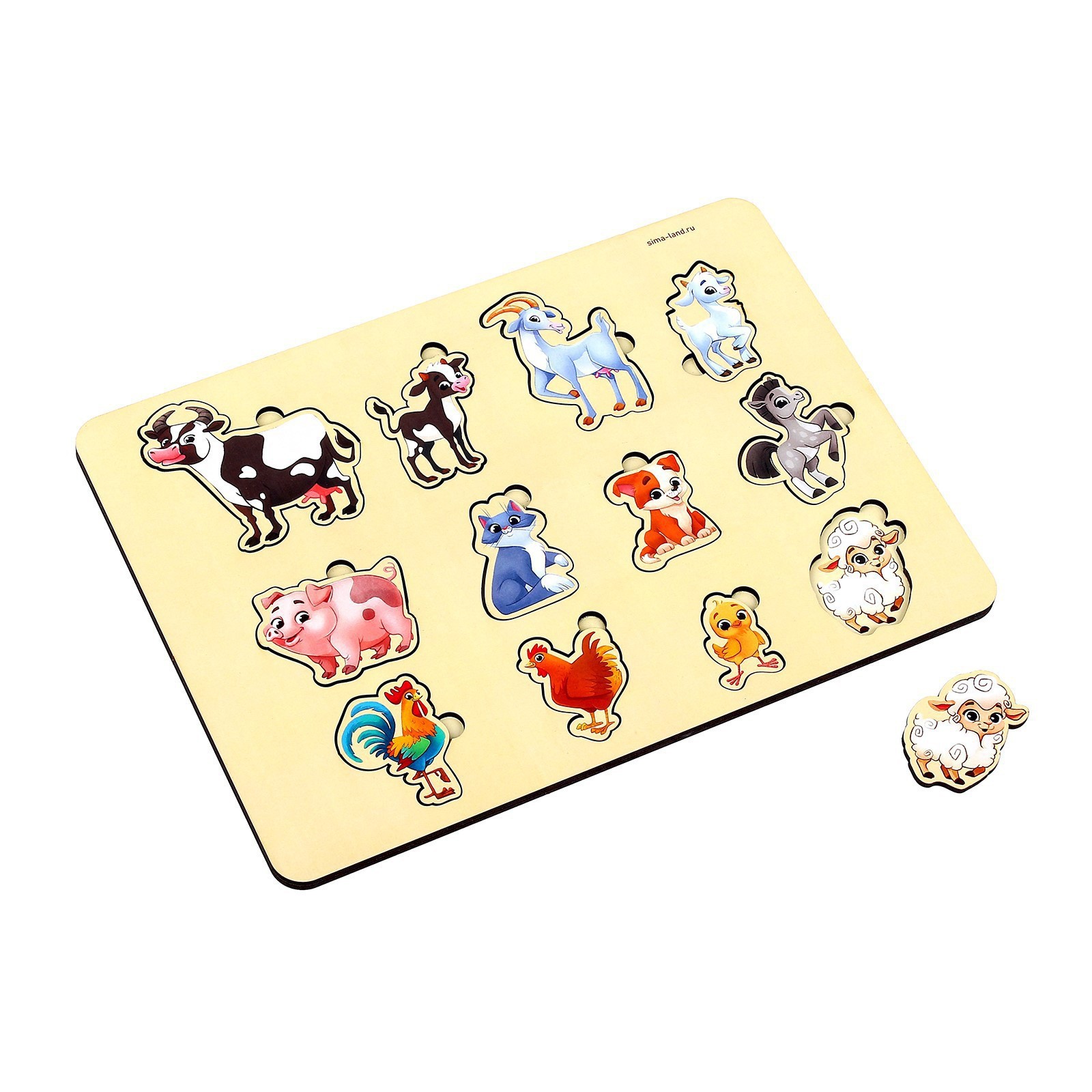 Настольная игра Лесная мастерская Животные фермы - фото 3