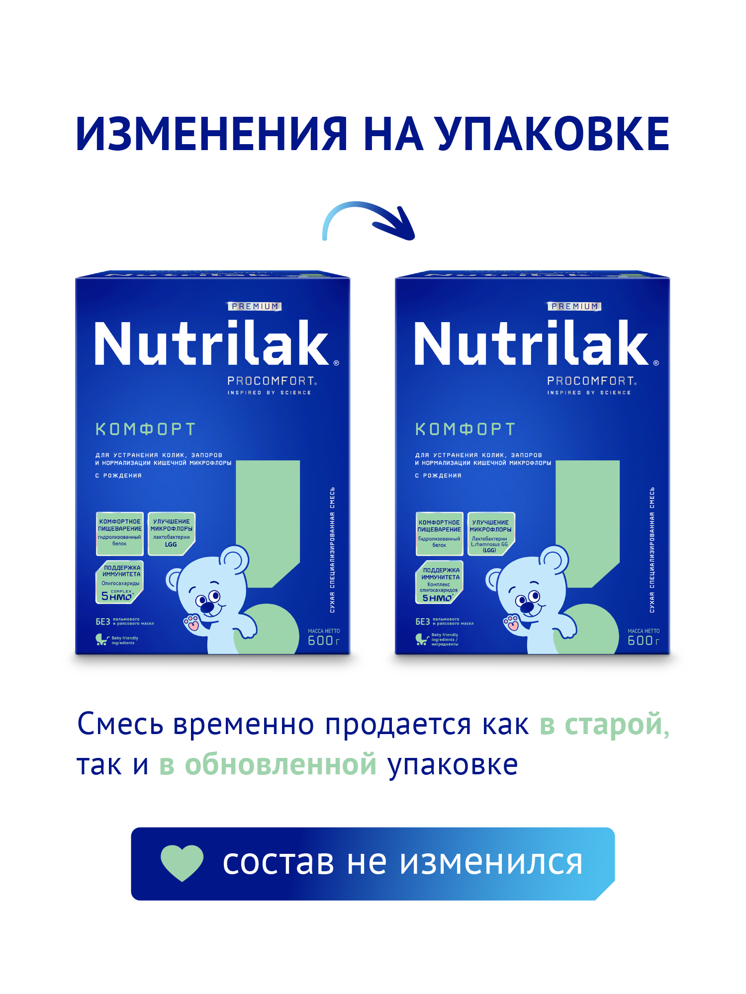 Cмесь сухая Nutrilak Premium Комфорт специализированная 600г с 0месяцев - фото 2