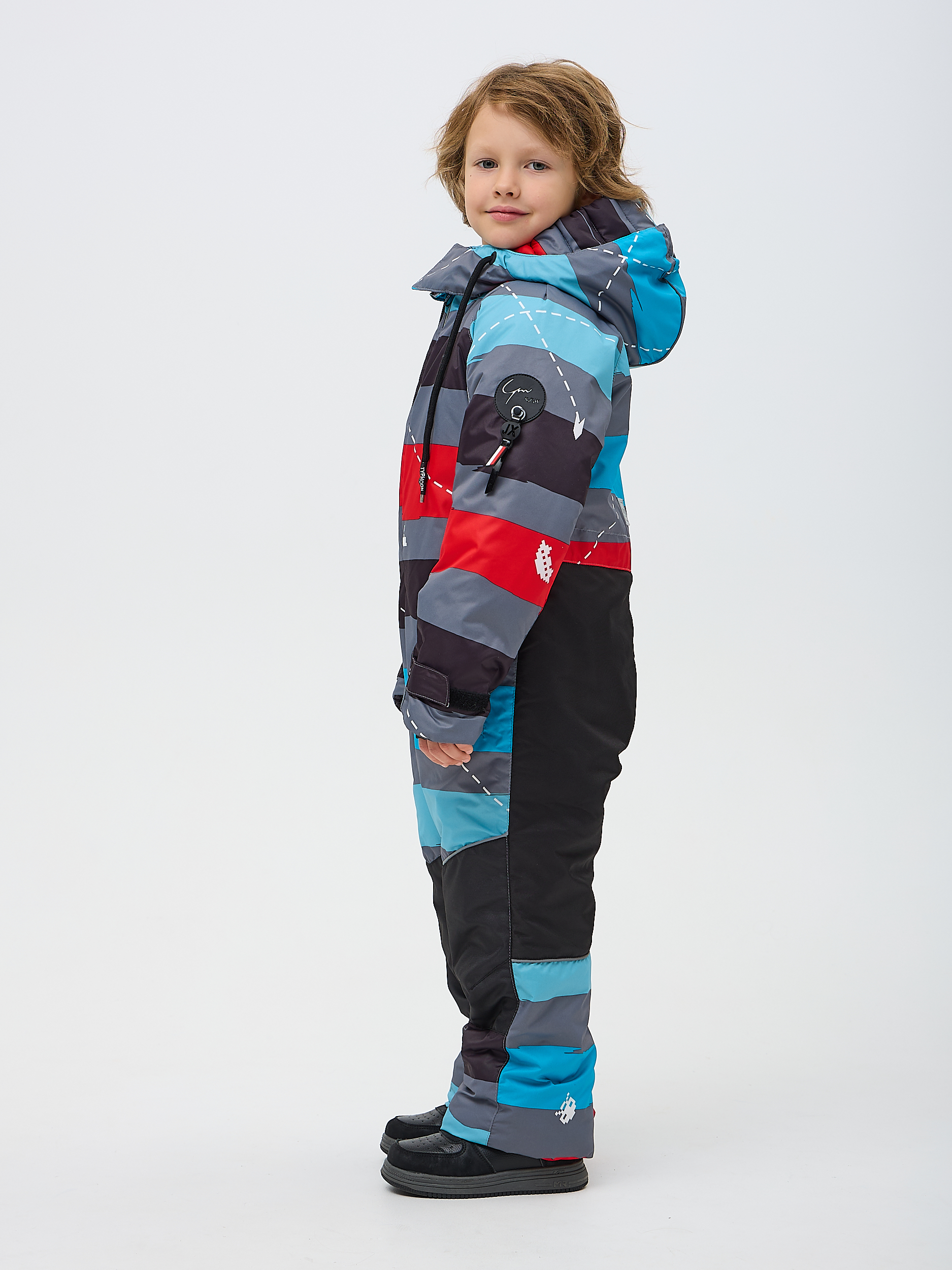 Комбинезон Kvartet 853 серо-красный - фото 4