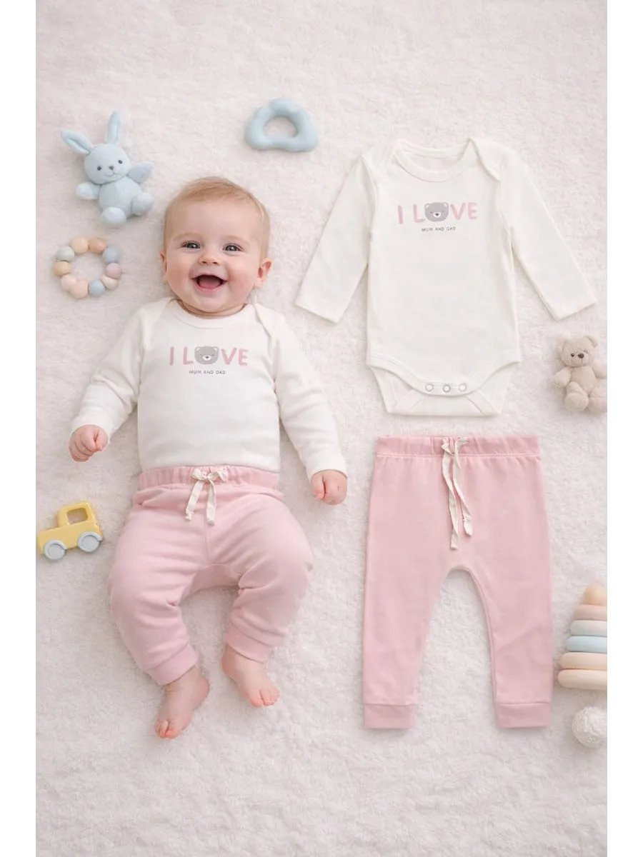 Комплект Mark Formelle (Марк Формэль) 89404/молочный +серебристо -розовый +печать - фото 2