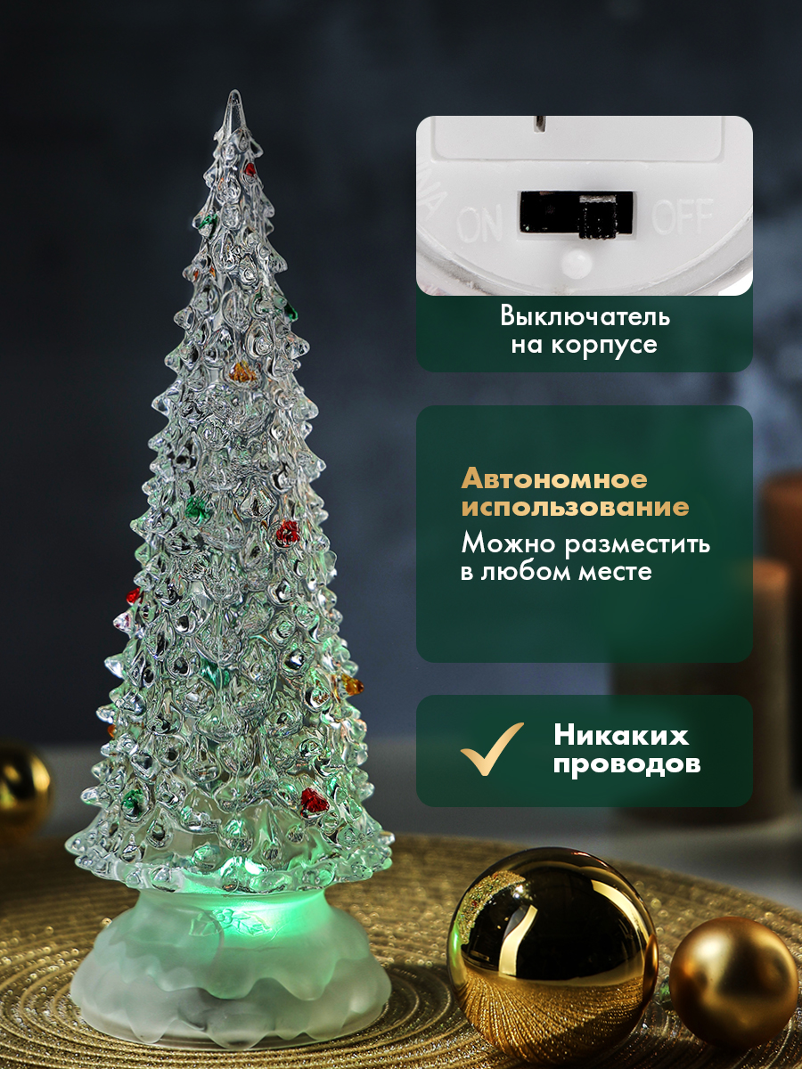 Светодиодная декоративная фигурка-ночник NEON-NIGHT Елочка 25 см 513-024 - фото 3